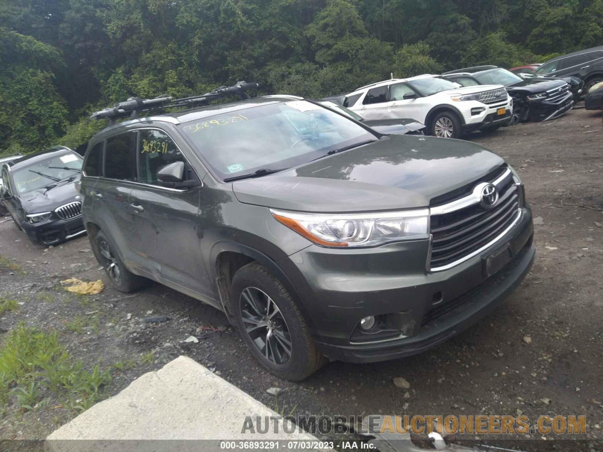 5TDJKRFH7GS238483 TOYOTA HIGHLANDER 2016