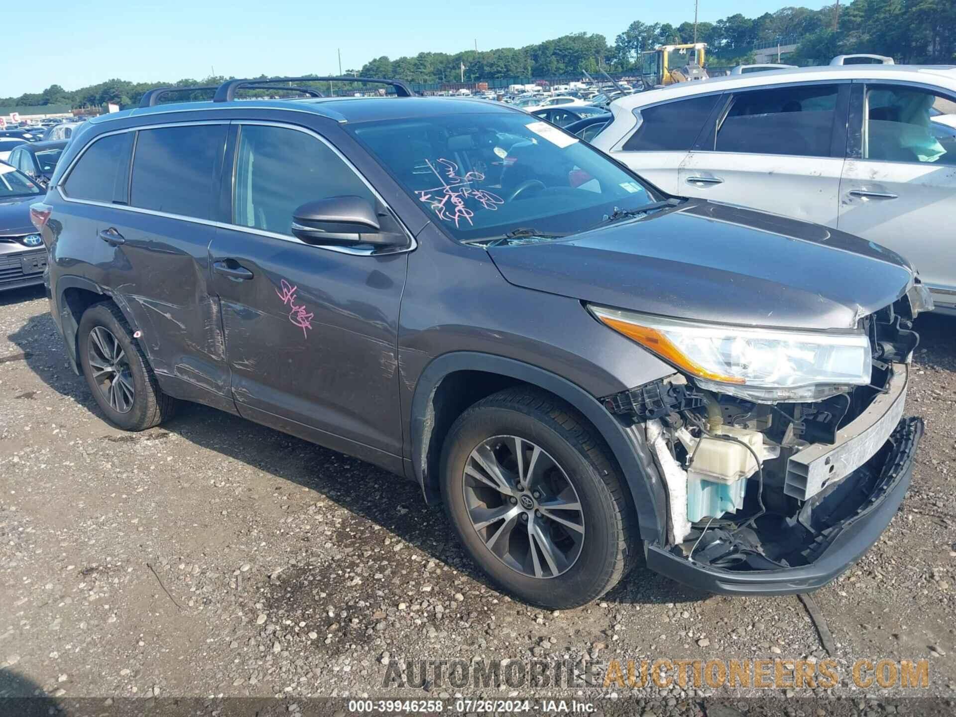 5TDJKRFH7GS250729 TOYOTA HIGHLANDER 2016