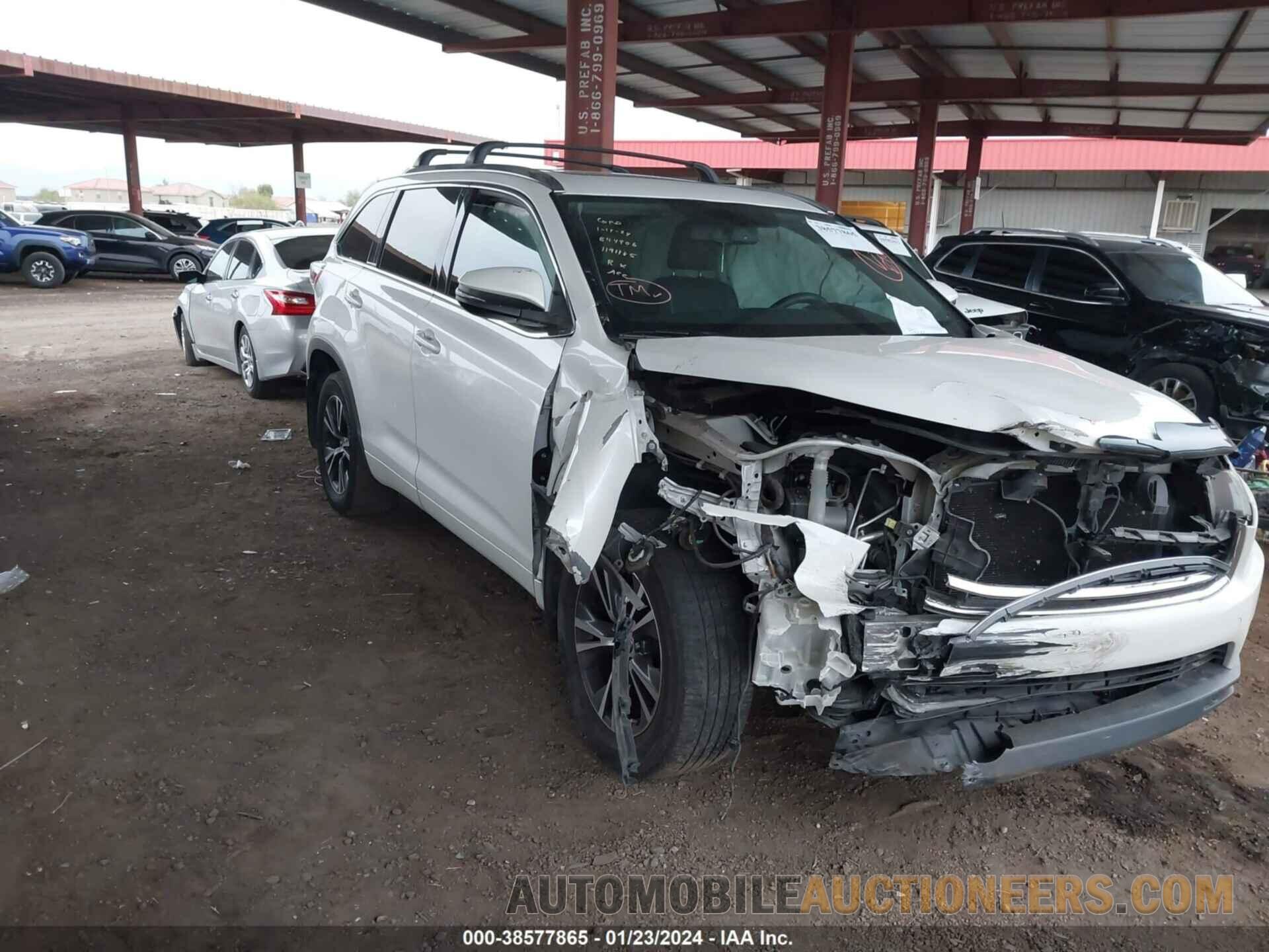 5TDJKRFH7GS254280 TOYOTA HIGHLANDER 2016