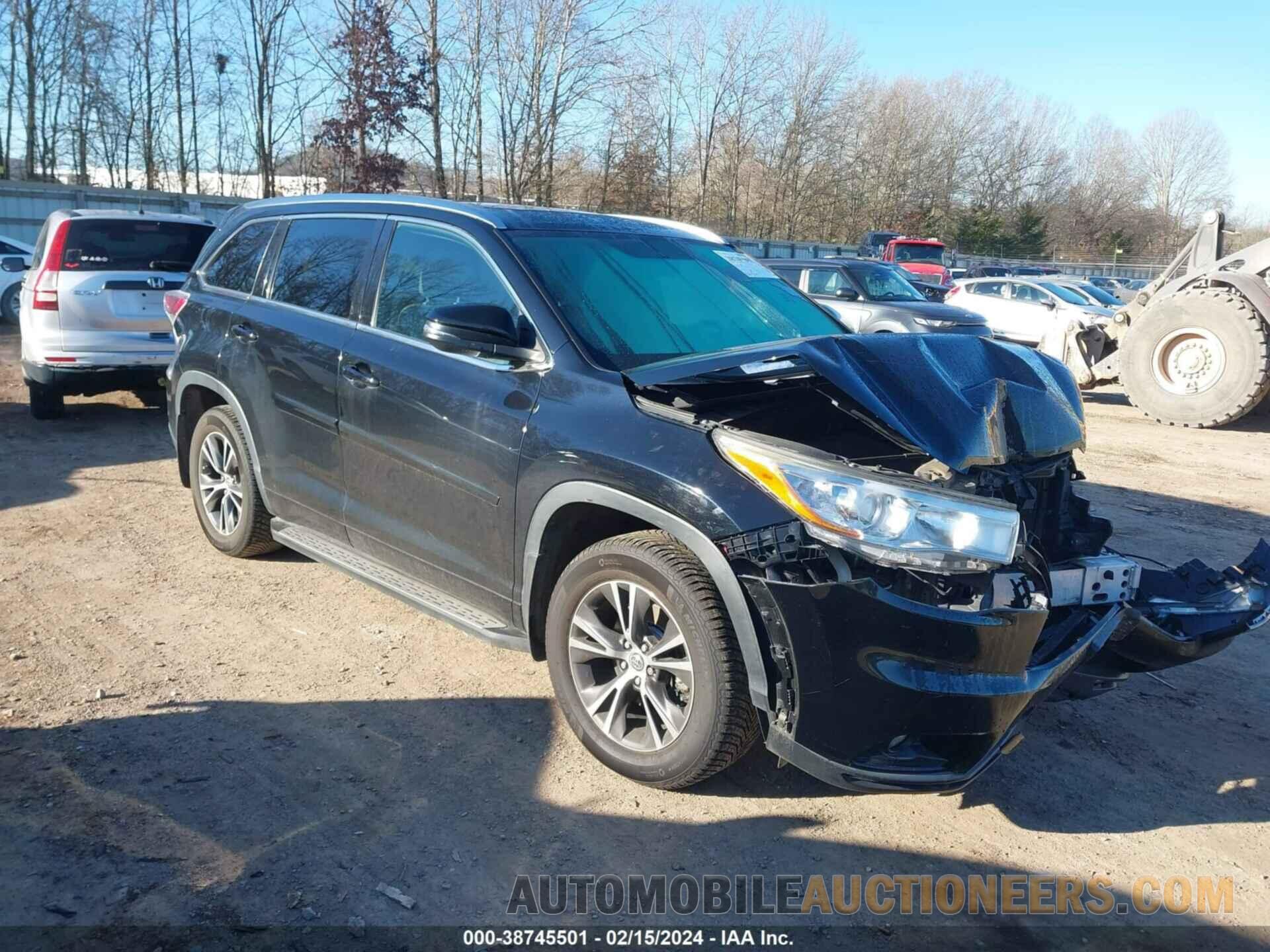 5TDJKRFH7GS267563 TOYOTA HIGHLANDER 2016