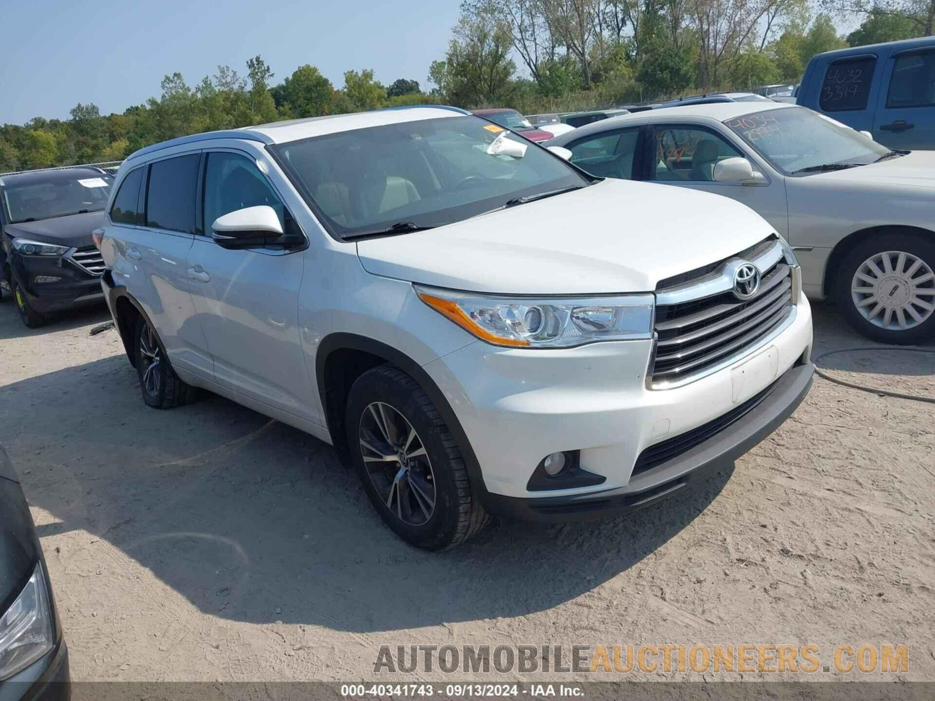 5TDJKRFH7GS280801 TOYOTA HIGHLANDER 2016