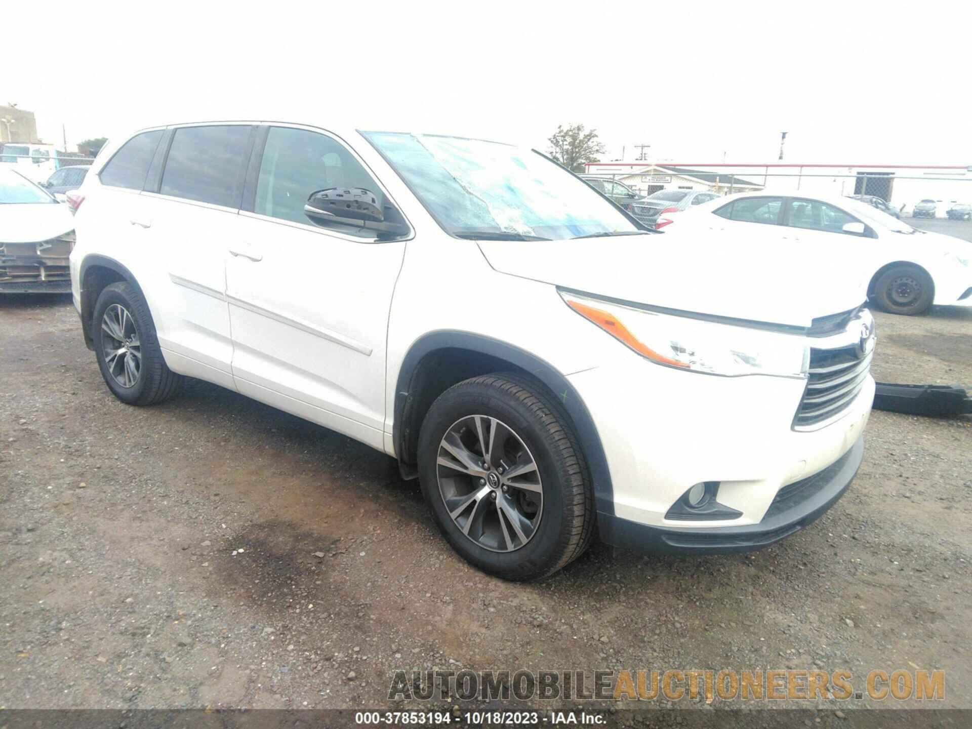 5TDJKRFH7GS282368 TOYOTA HIGHLANDER 2016