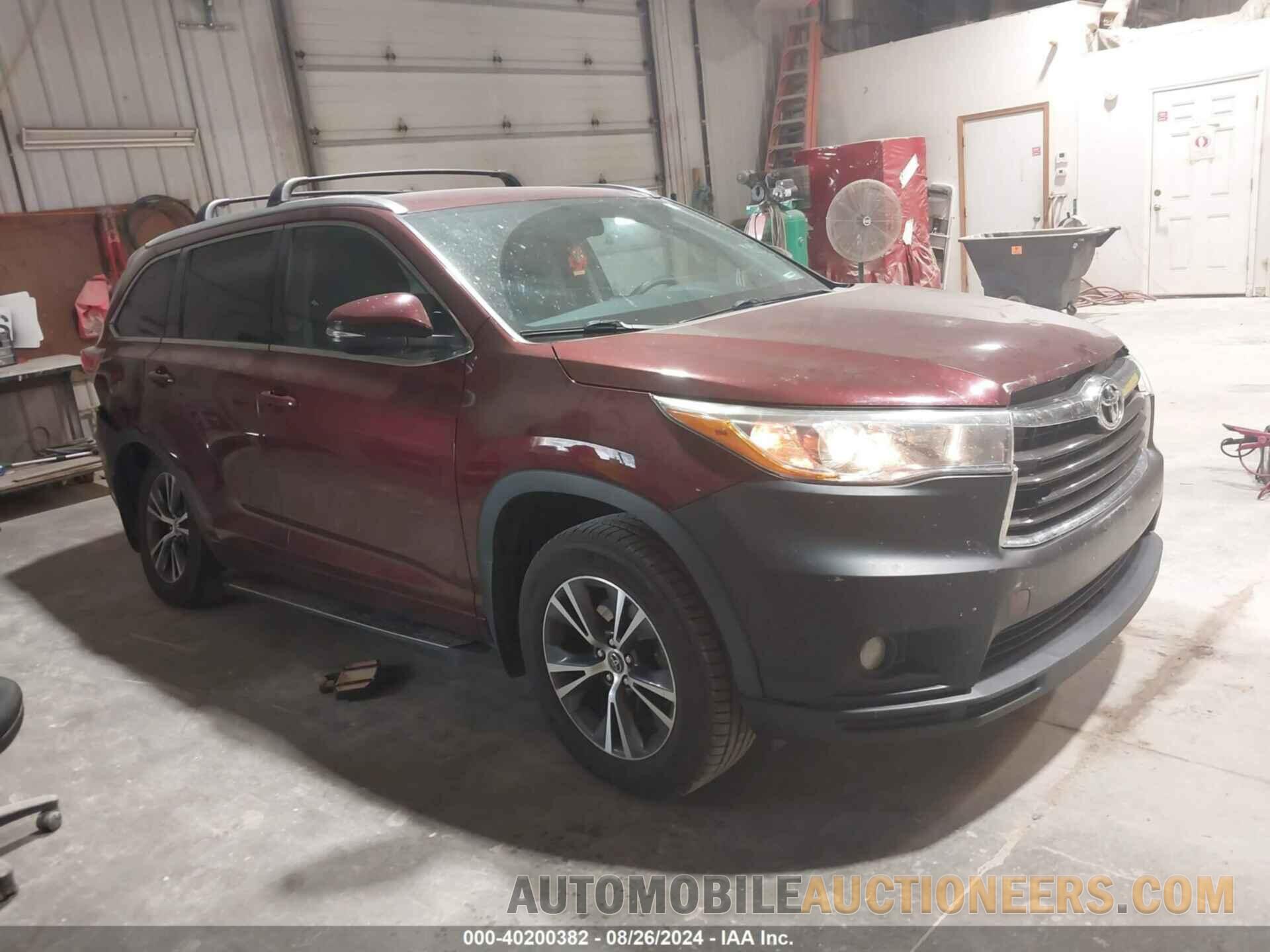 5TDJKRFH7GS289594 TOYOTA HIGHLANDER 2016