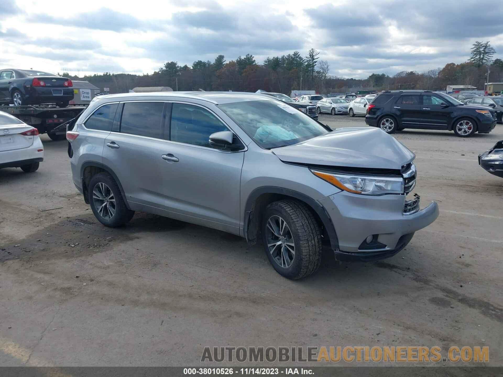 5TDJKRFH7GS329978 TOYOTA HIGHLANDER 2016