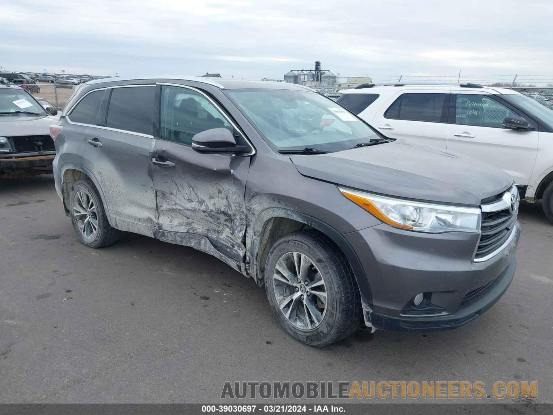 5TDJKRFH7GS504844 TOYOTA HIGHLANDER 2016