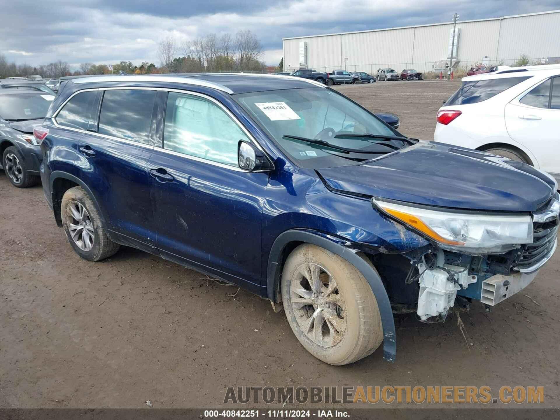 5TDJKRFH8FS076572 TOYOTA HIGHLANDER 2015