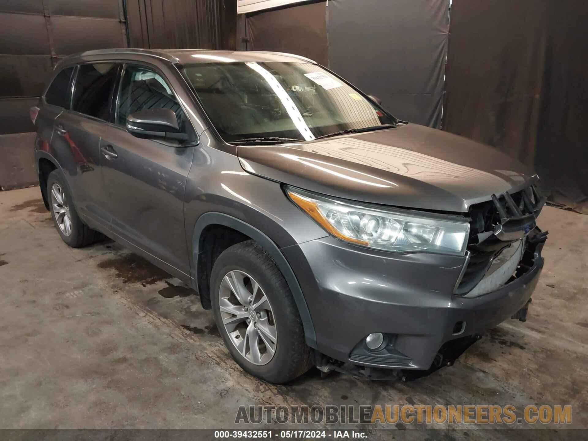 5TDJKRFH8FS137824 TOYOTA HIGHLANDER 2015