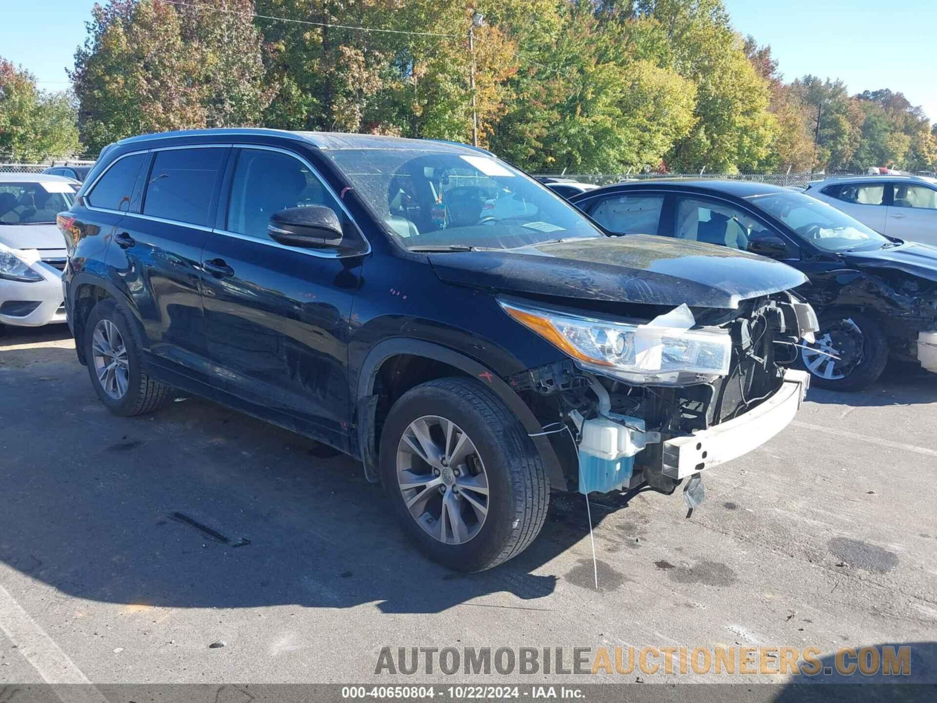 5TDJKRFH8FS150833 TOYOTA HIGHLANDER 2015