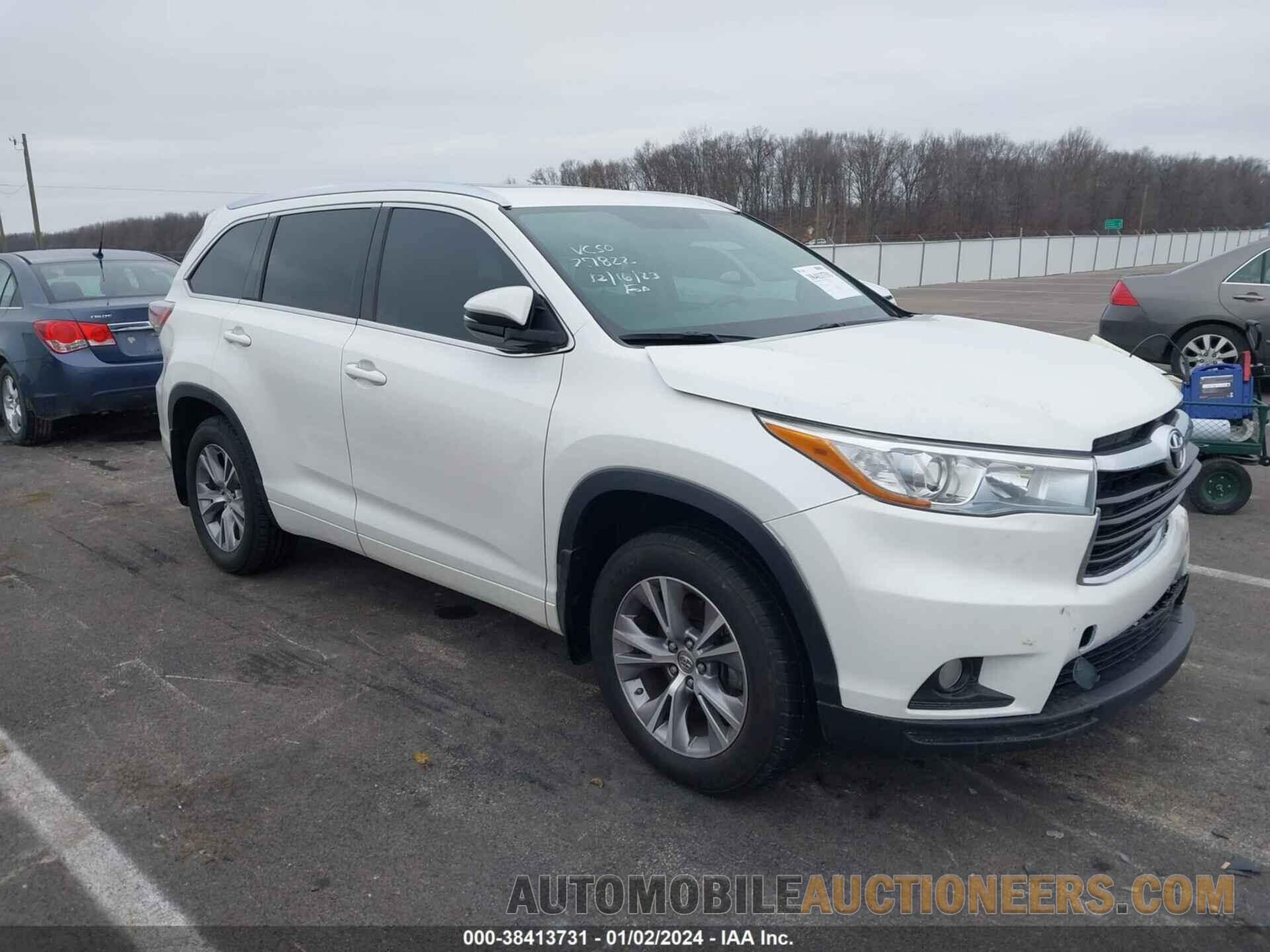 5TDJKRFH8FS163856 TOYOTA HIGHLANDER 2015