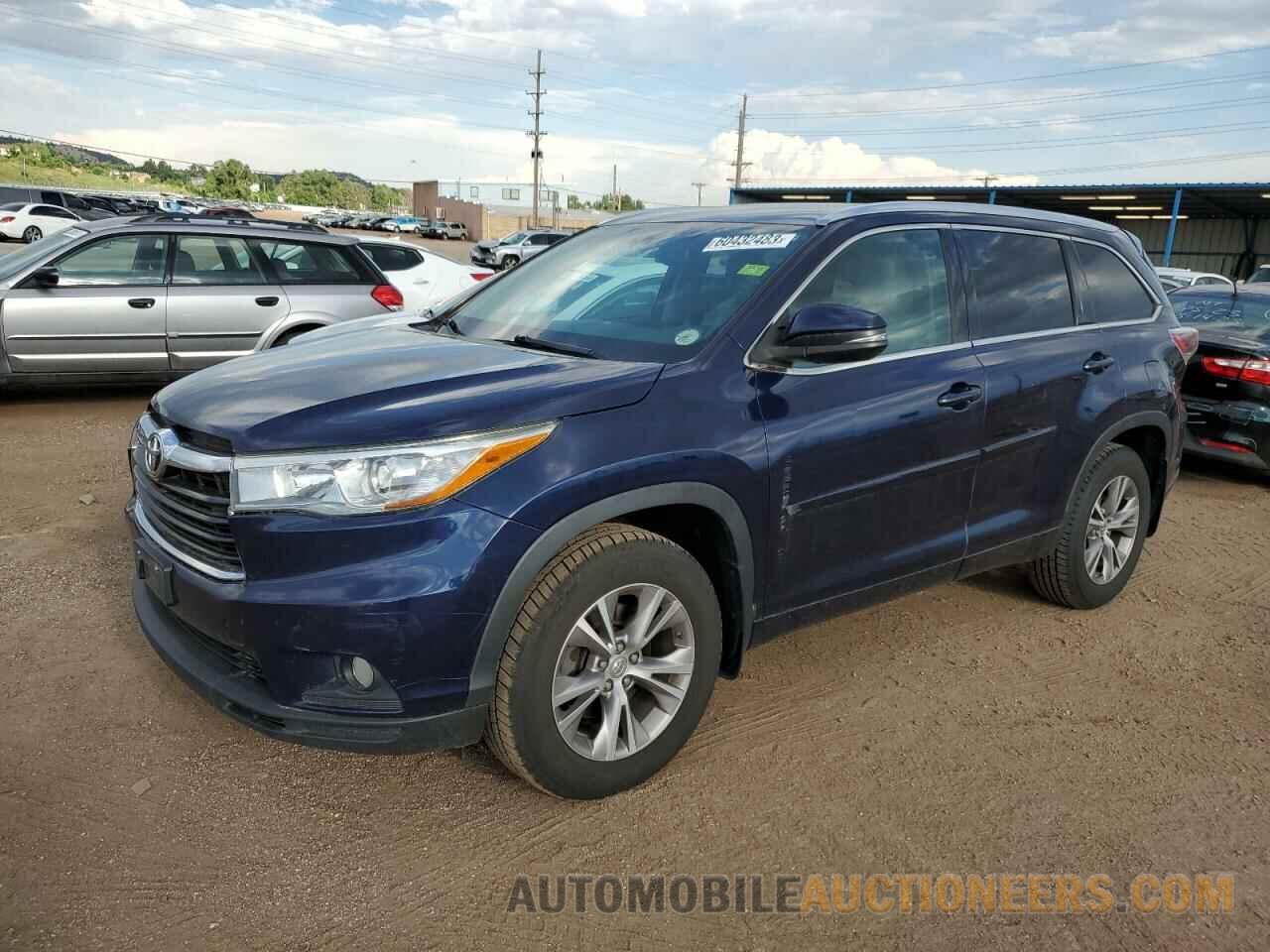 5TDJKRFH8FS177188 TOYOTA HIGHLANDER 2015