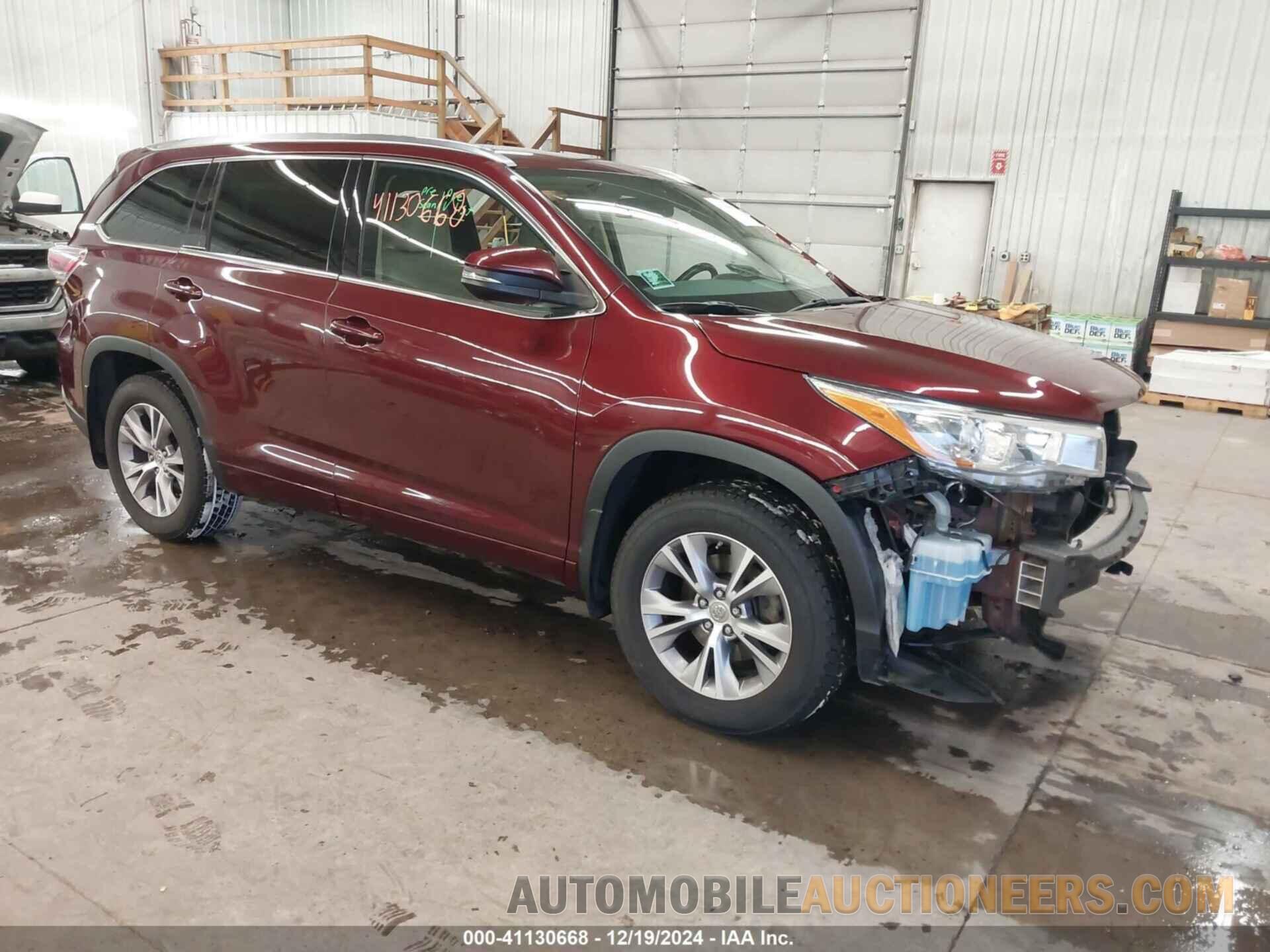 5TDJKRFH8FS178714 TOYOTA HIGHLANDER 2015