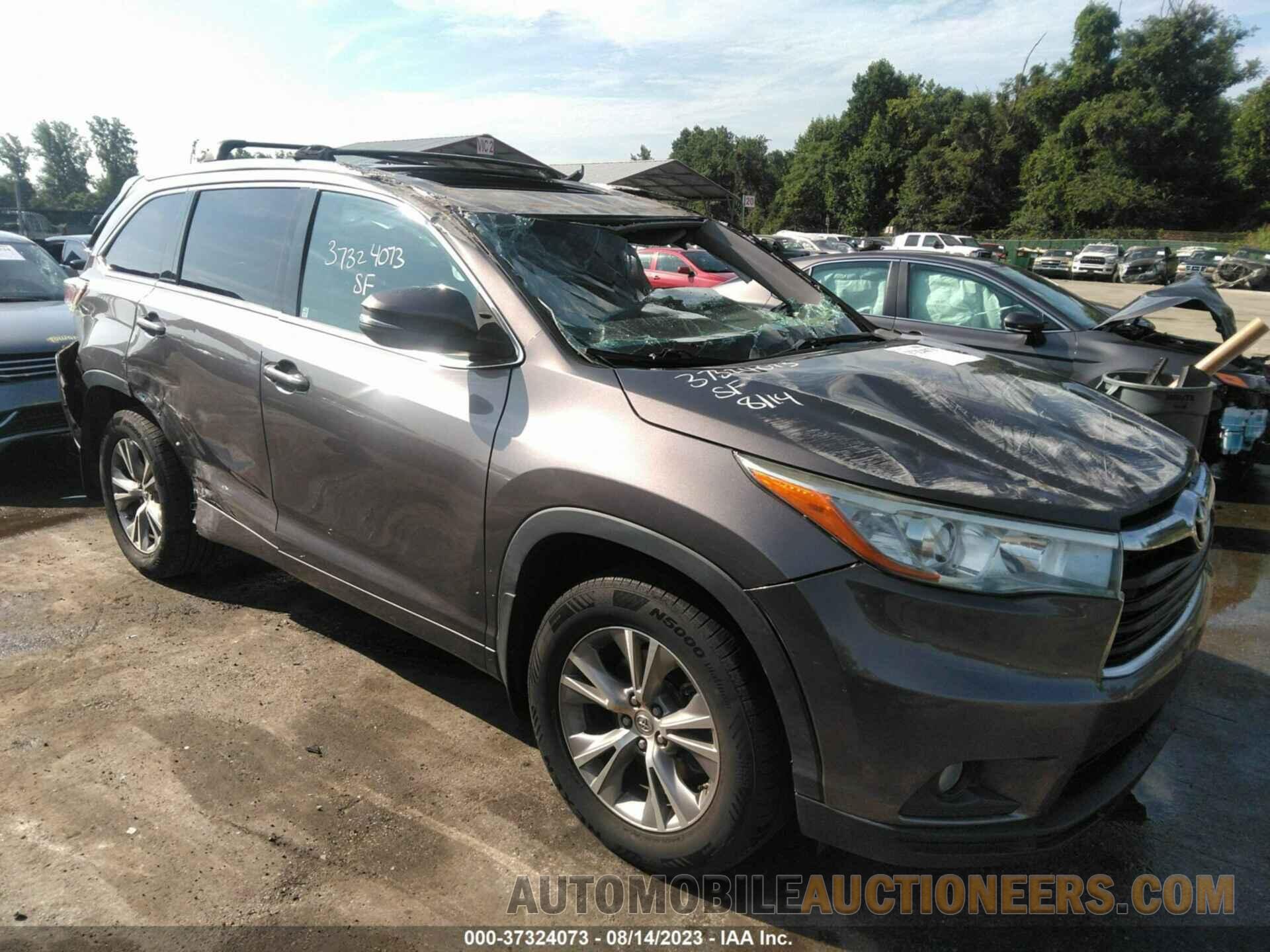 5TDJKRFH8FS201490 TOYOTA HIGHLANDER 2015