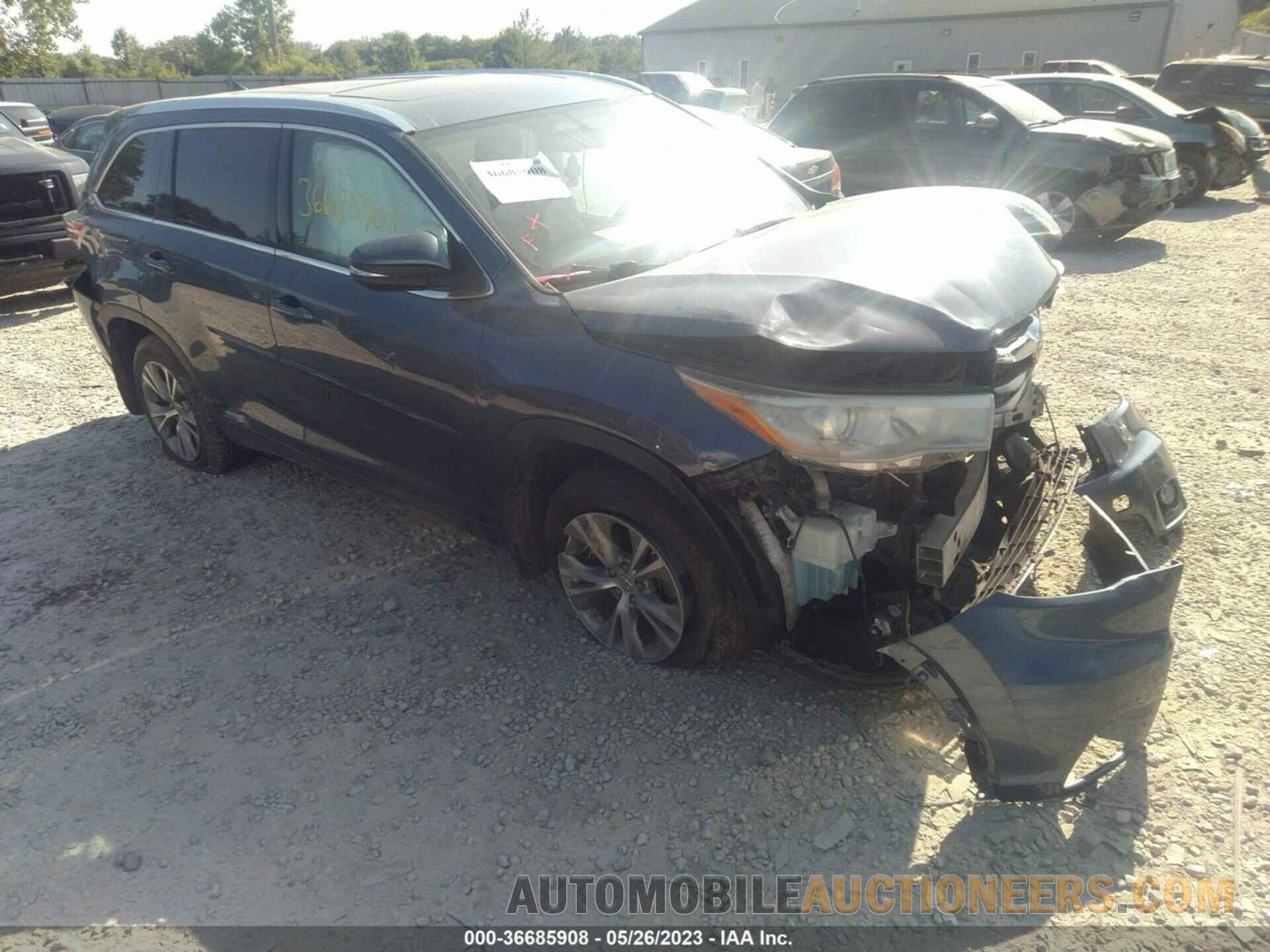 5TDJKRFH8FS203935 TOYOTA HIGHLANDER 2015