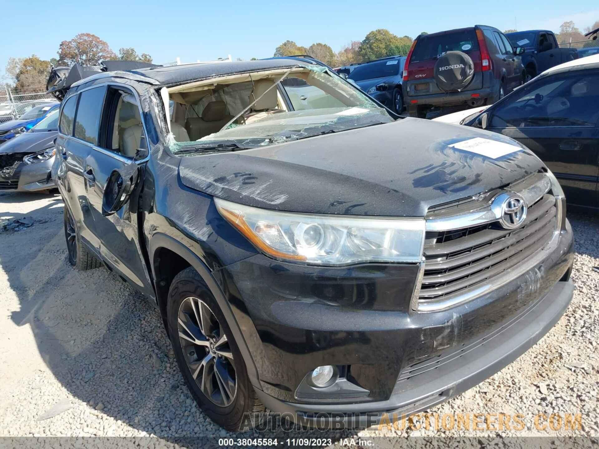 5TDJKRFH8GS242008 TOYOTA HIGHLANDER 2016