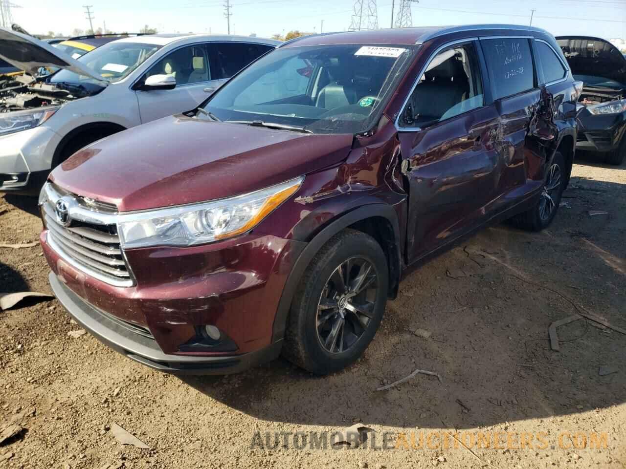 5TDJKRFH8GS245166 TOYOTA HIGHLANDER 2016