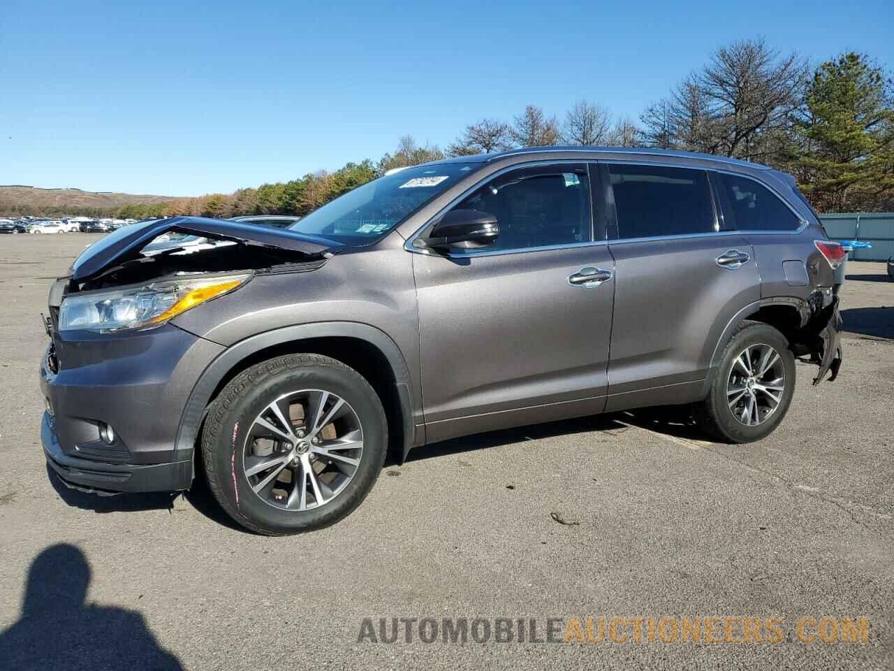 5TDJKRFH8GS254384 TOYOTA HIGHLANDER 2016