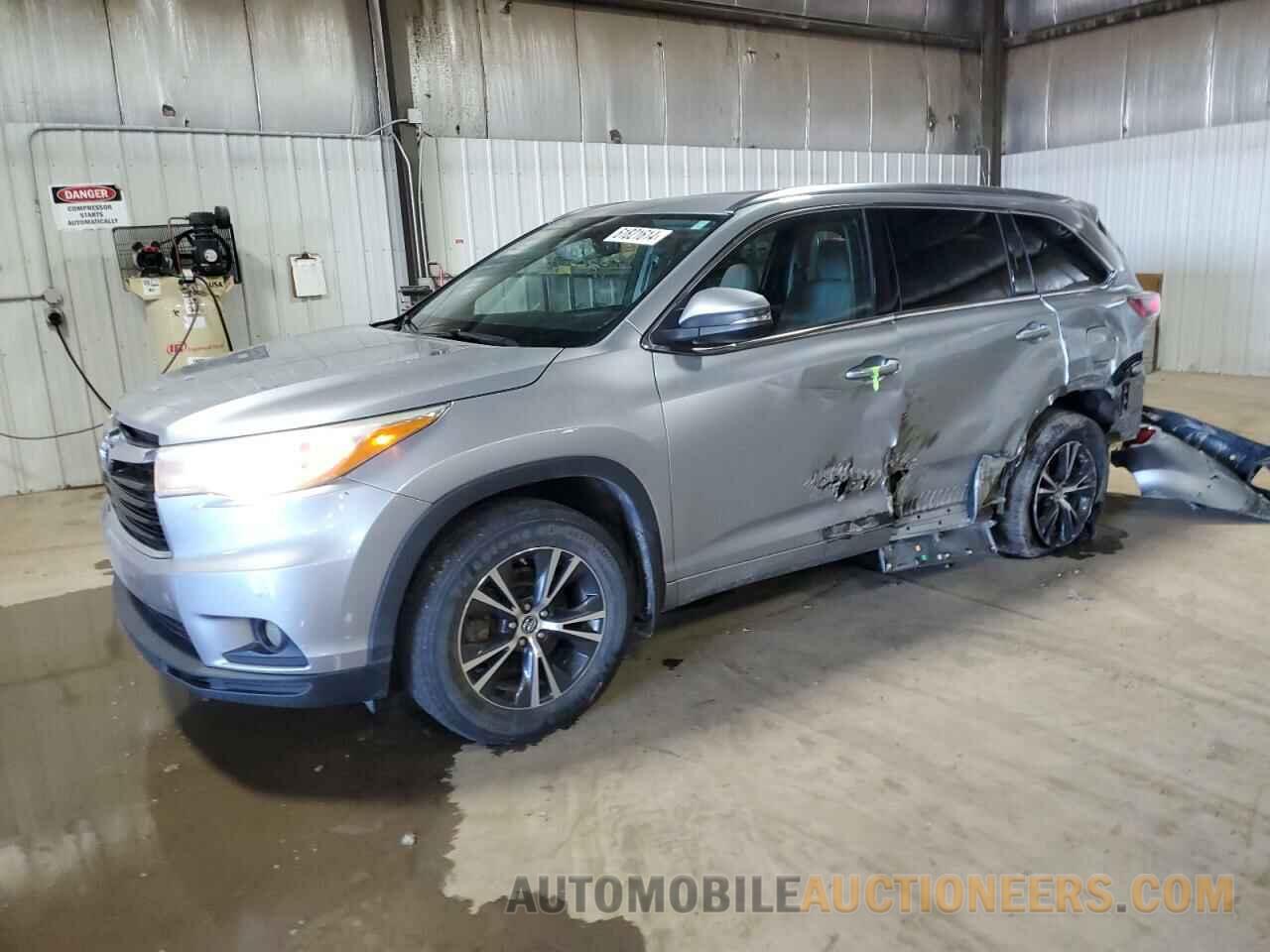 5TDJKRFH8GS261660 TOYOTA HIGHLANDER 2016