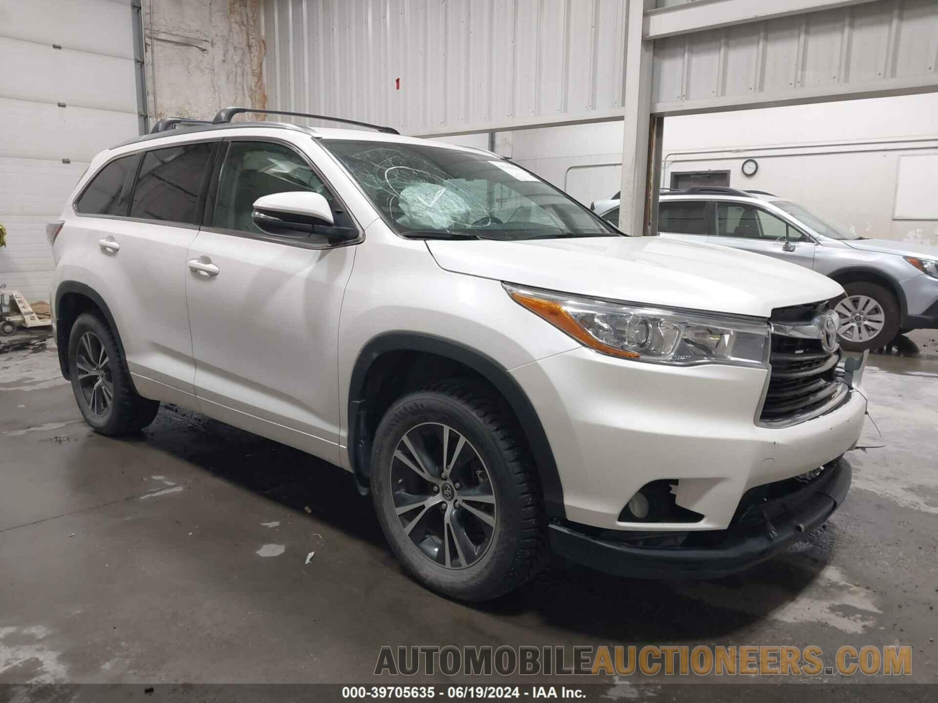 5TDJKRFH8GS281701 TOYOTA HIGHLANDER 2016