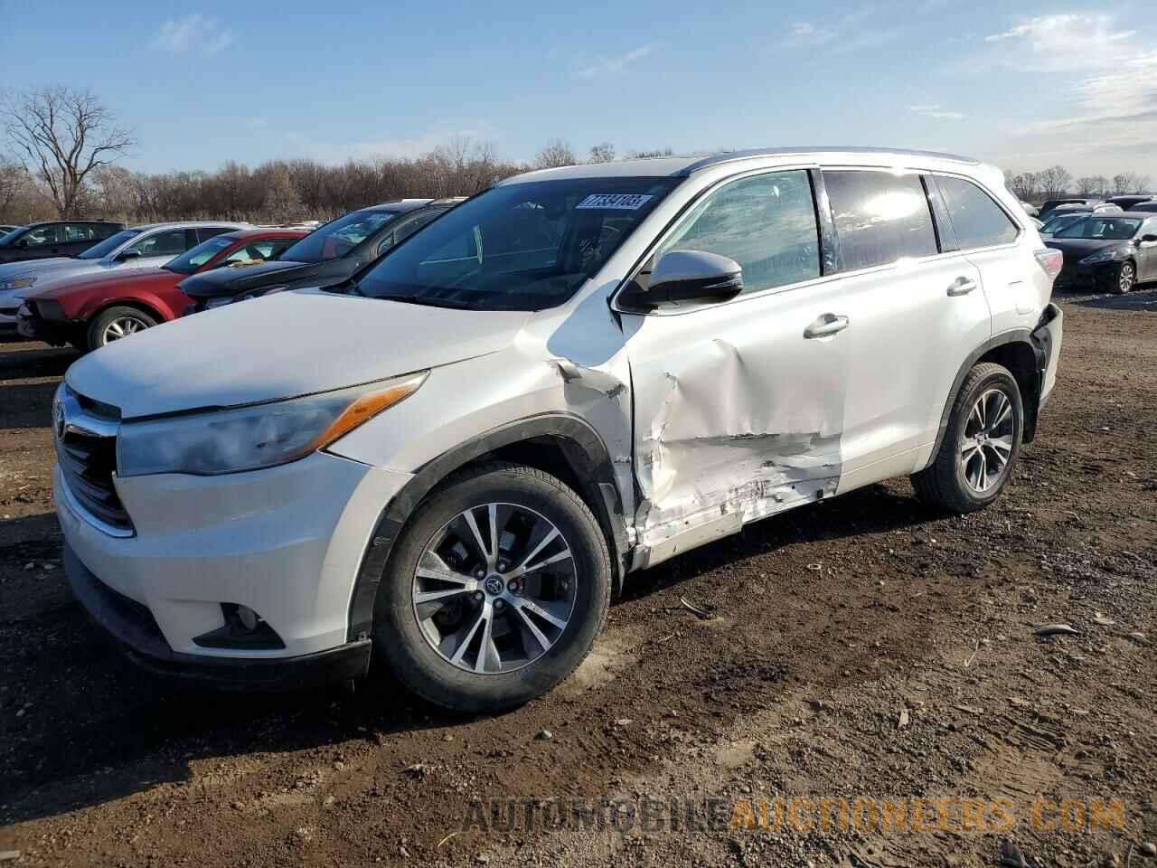 5TDJKRFH8GS281844 TOYOTA HIGHLANDER 2016