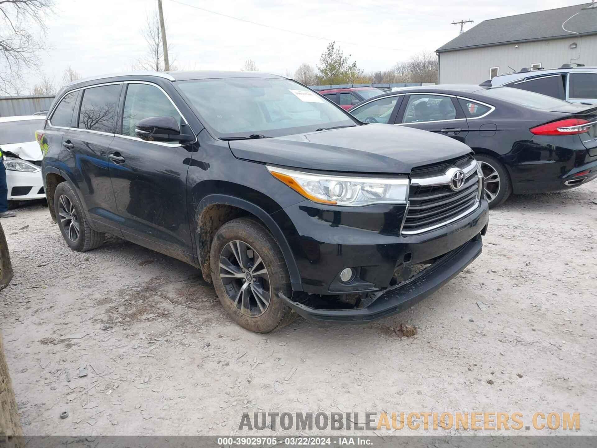 5TDJKRFH8GS283240 TOYOTA HIGHLANDER 2016