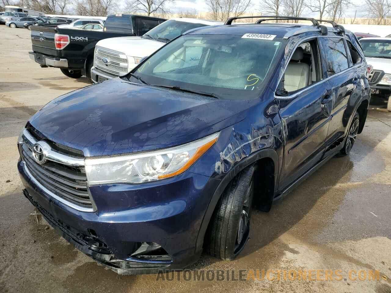 5TDJKRFH8GS286297 TOYOTA HIGHLANDER 2016