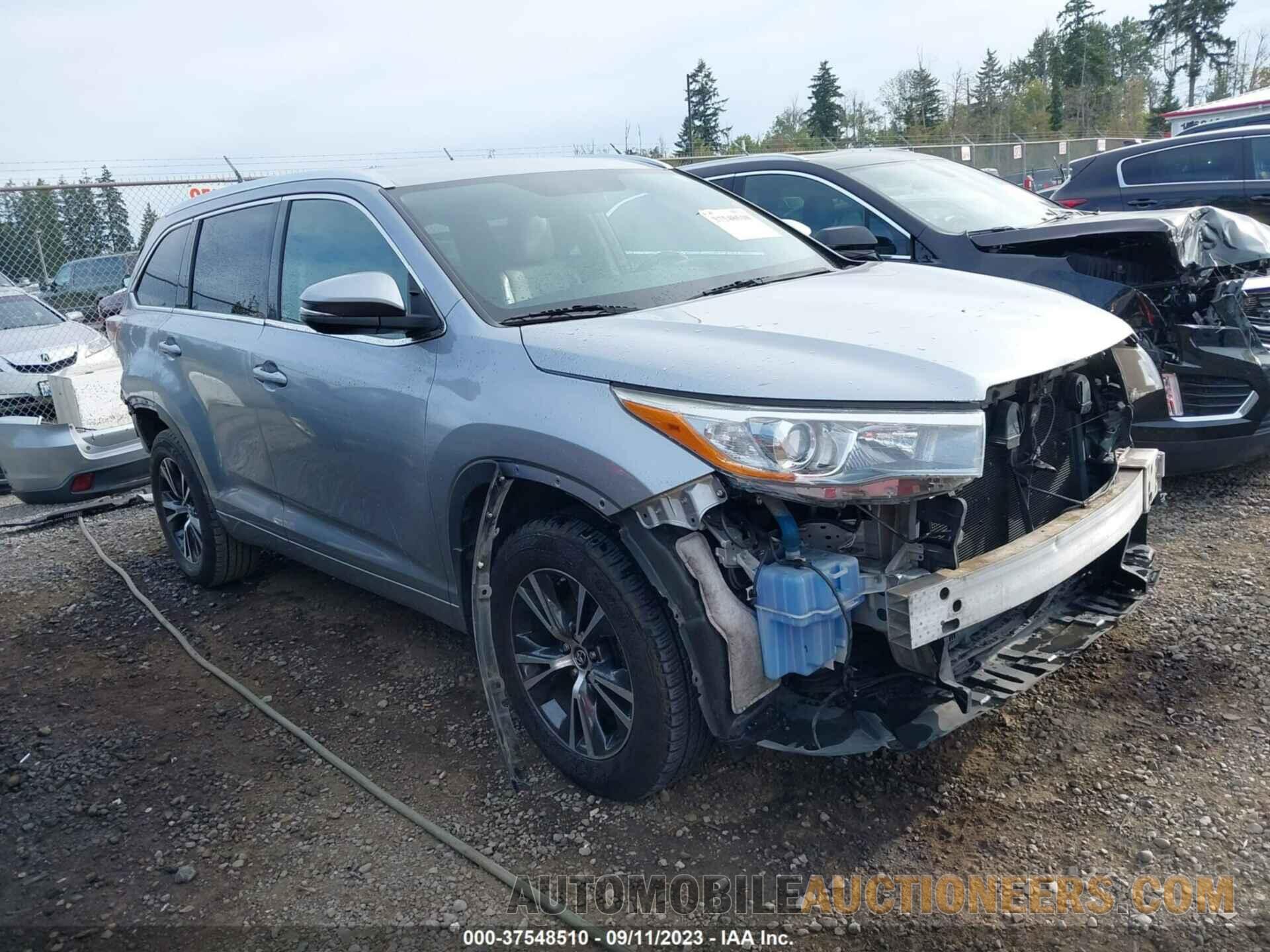 5TDJKRFH8GS292729 TOYOTA HIGHLANDER 2016