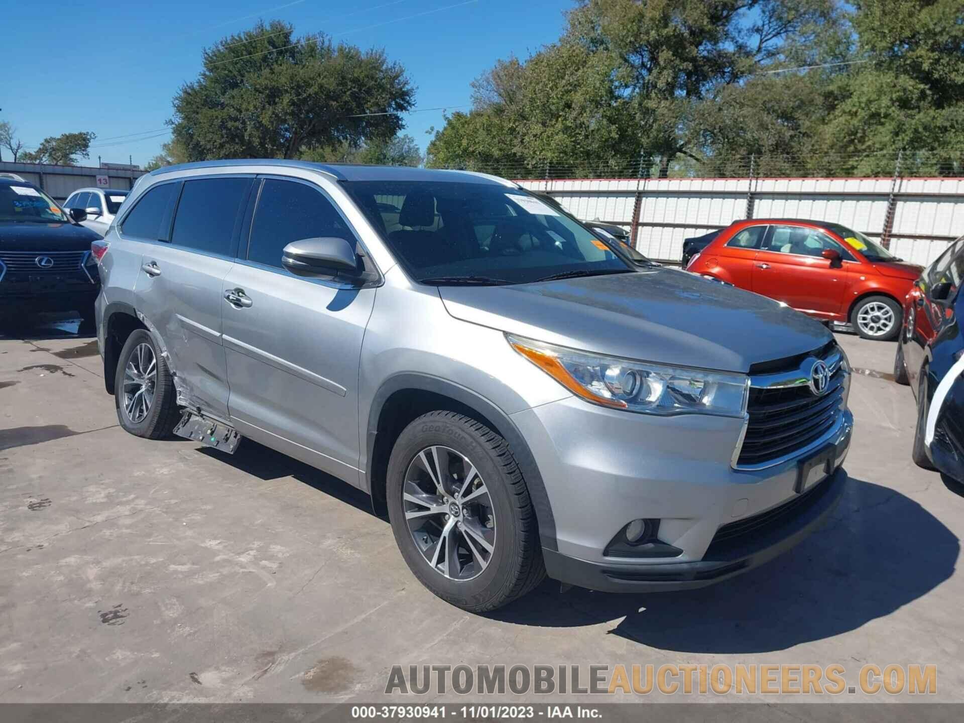 5TDJKRFH8GS304748 TOYOTA HIGHLANDER 2016