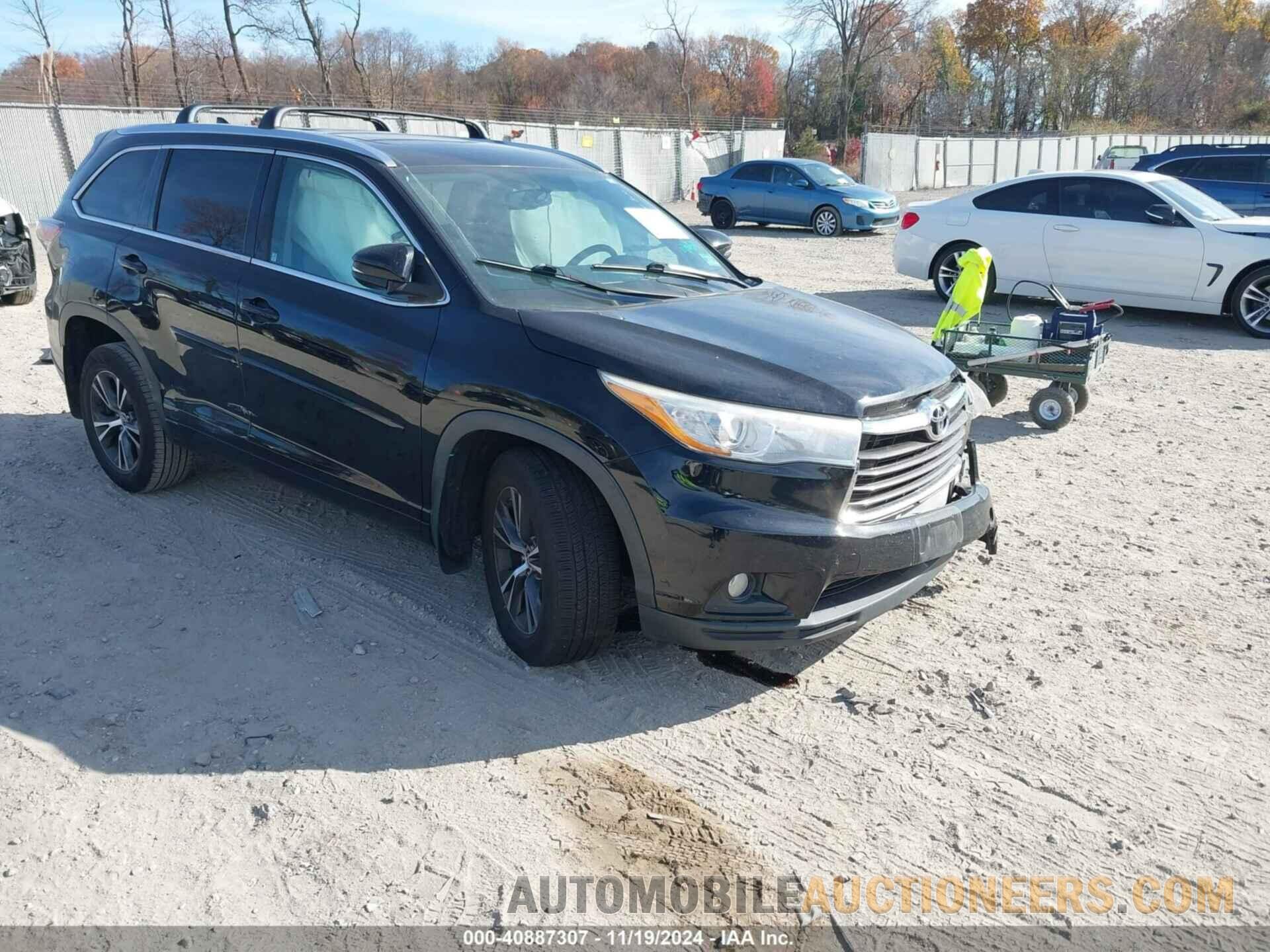 5TDJKRFH8GS313501 TOYOTA HIGHLANDER 2016