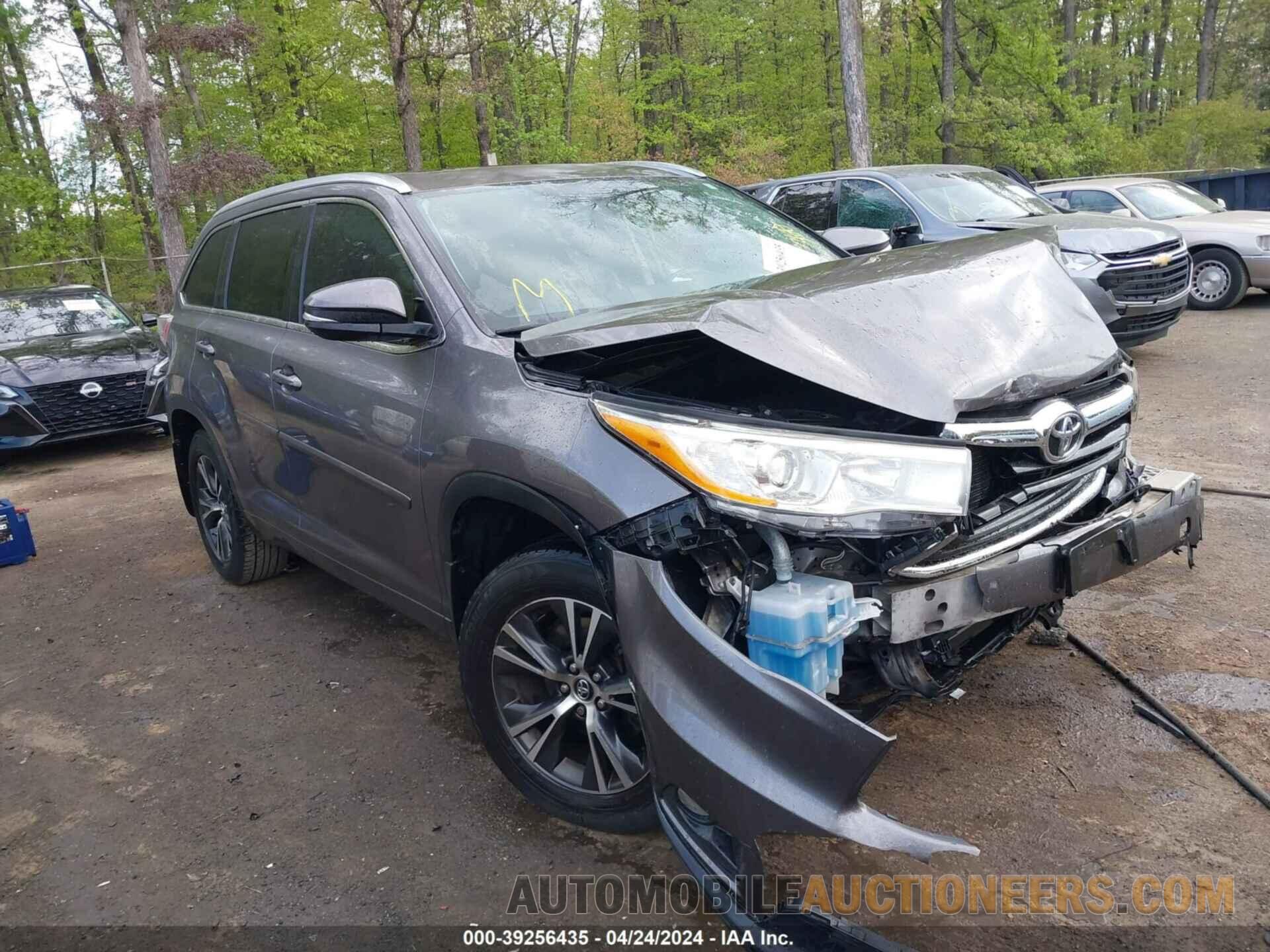 5TDJKRFH8GS321873 TOYOTA HIGHLANDER 2016