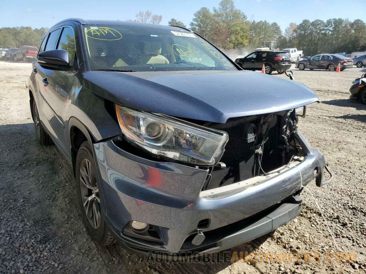 5TDJKRFH8GS326877 TOYOTA HIGHLANDER 2016