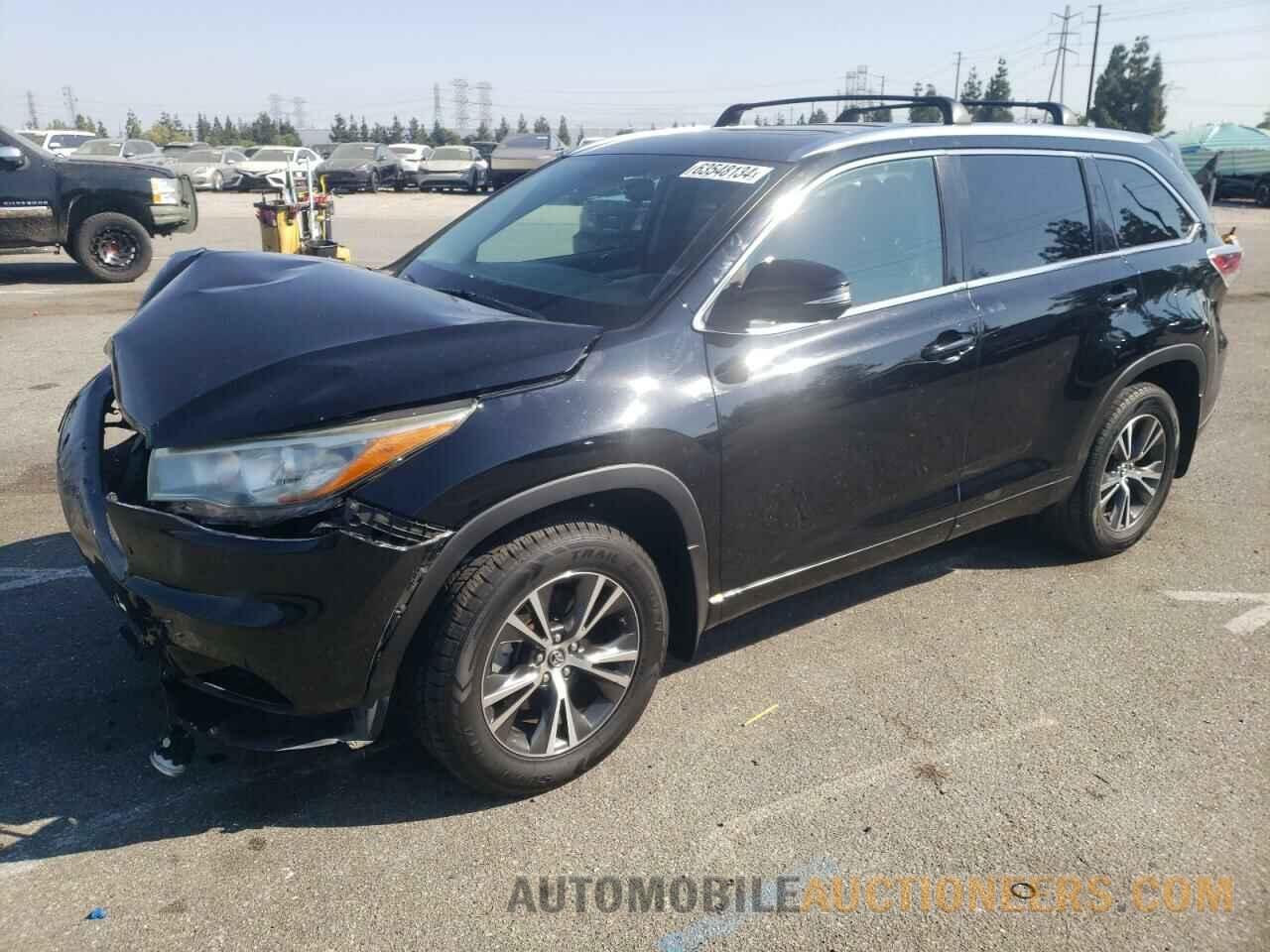 5TDJKRFH8GS332971 TOYOTA HIGHLANDER 2016