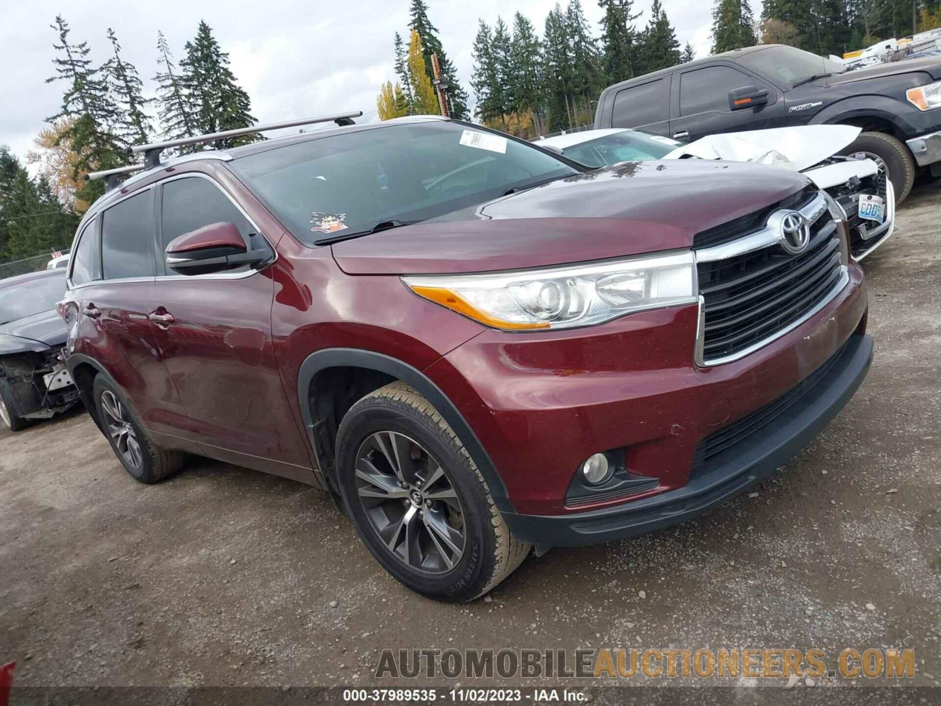 5TDJKRFH8GS334428 TOYOTA HIGHLANDER 2016