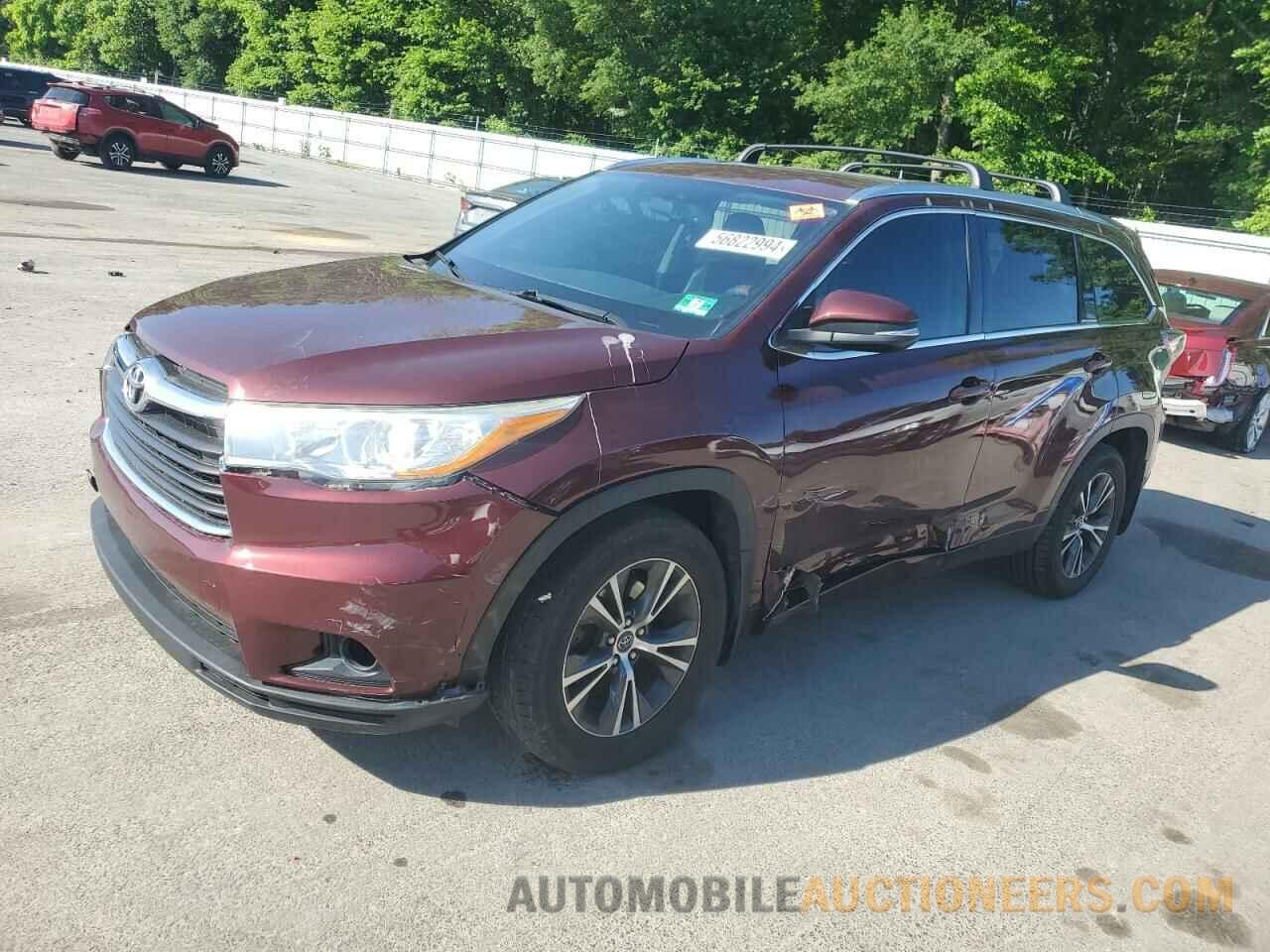 5TDJKRFH8GS344103 TOYOTA HIGHLANDER 2016