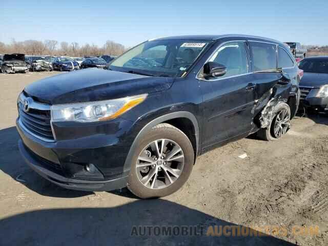 5TDJKRFH8GS503122 TOYOTA HIGHLANDER 2016