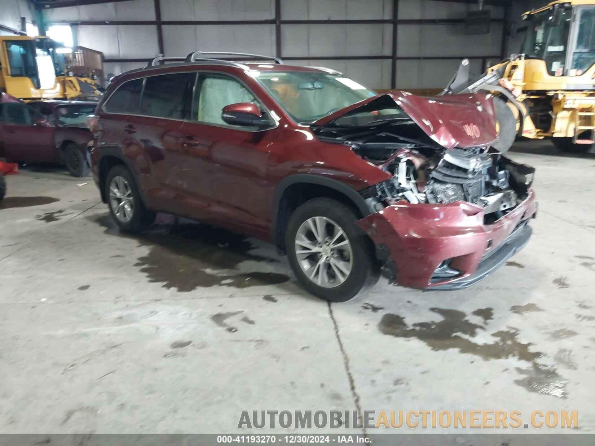 5TDJKRFH9FS076354 TOYOTA HIGHLANDER 2015