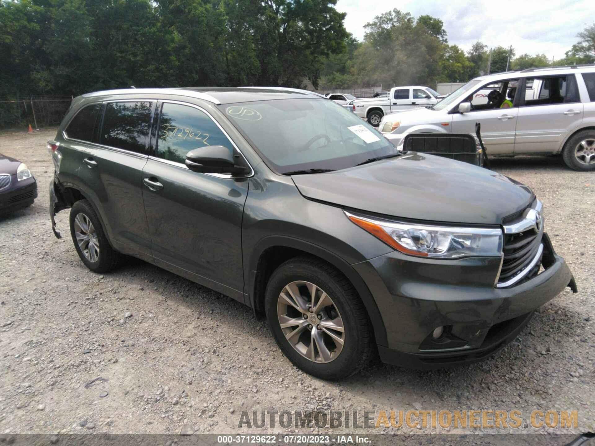 5TDJKRFH9FS091341 TOYOTA HIGHLANDER 2015