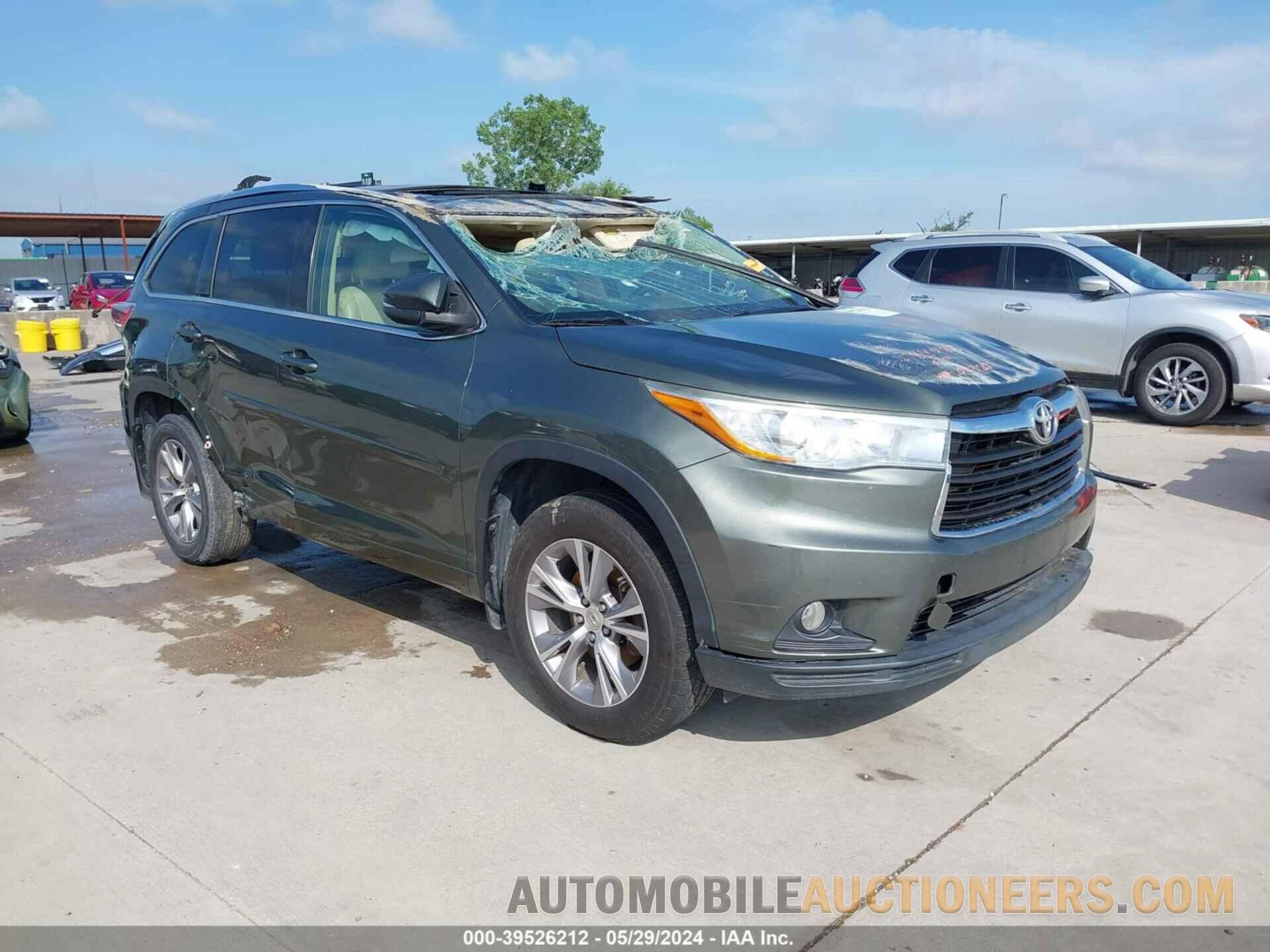 5TDJKRFH9FS093882 TOYOTA HIGHLANDER 2015