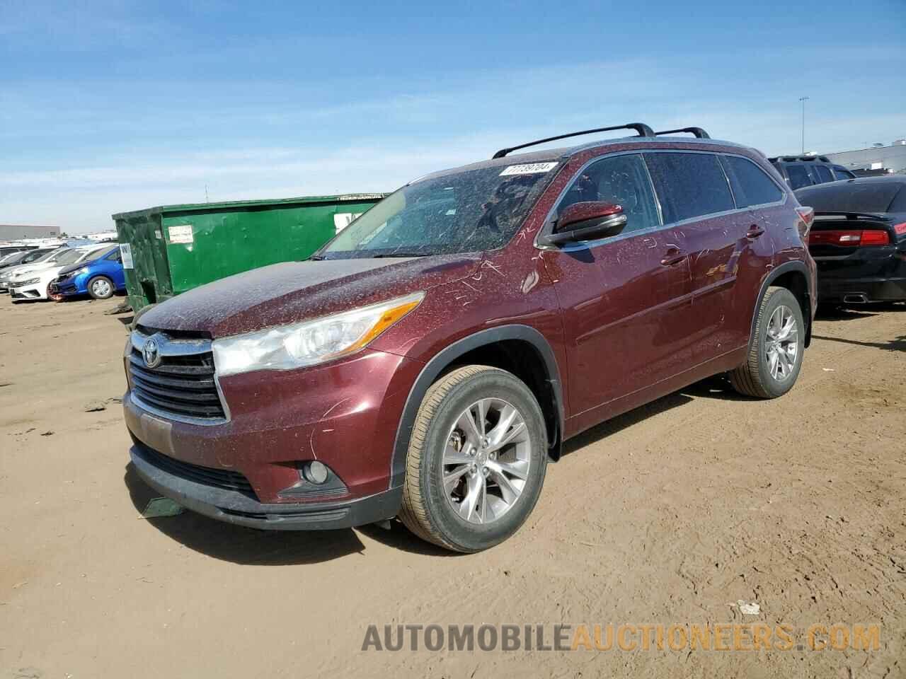 5TDJKRFH9FS117128 TOYOTA HIGHLANDER 2015