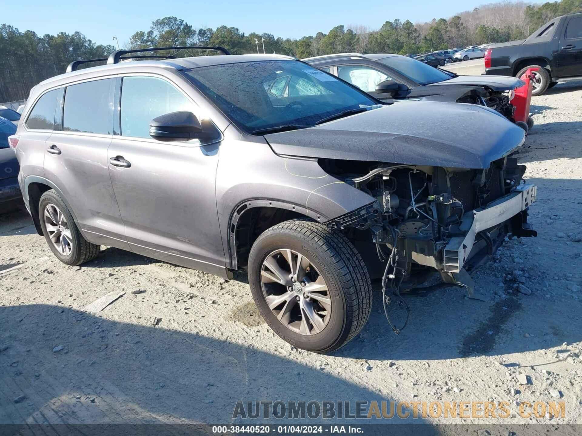 5TDJKRFH9FS155488 TOYOTA HIGHLANDER 2015