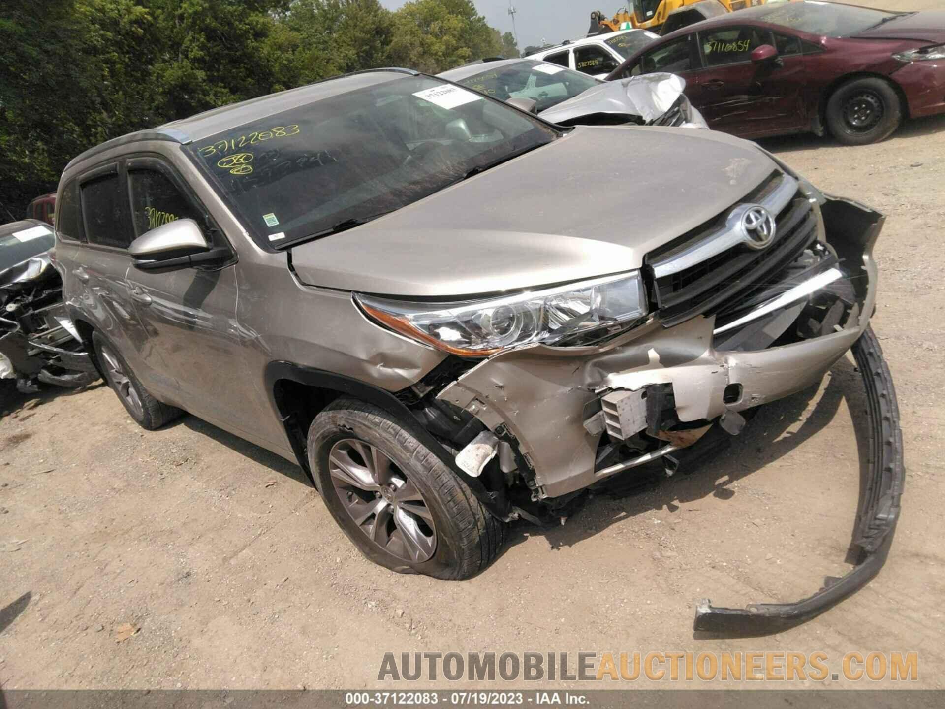 5TDJKRFH9FS159394 TOYOTA HIGHLANDER 2015