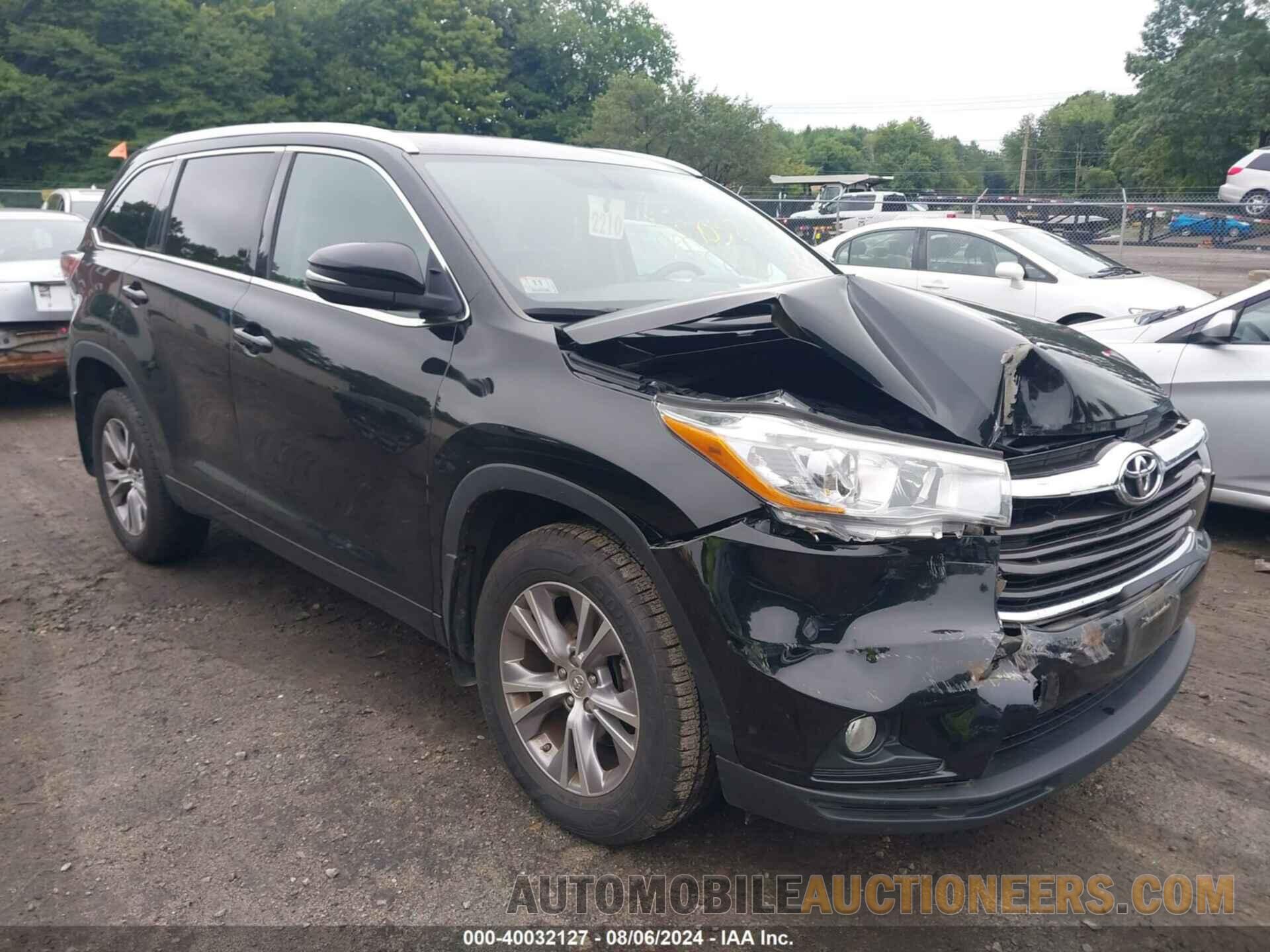 5TDJKRFH9FS203877 TOYOTA HIGHLANDER 2015