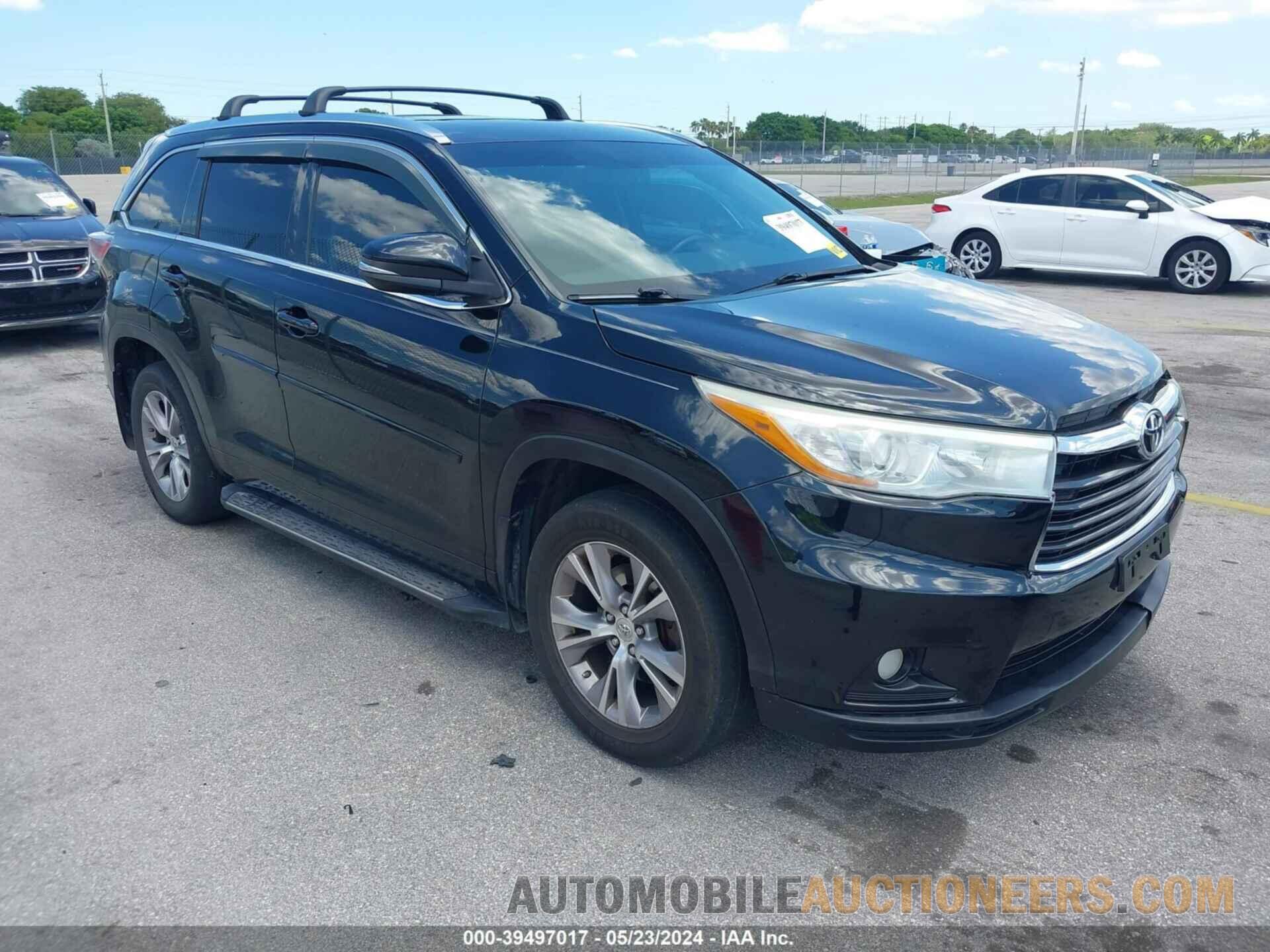 5TDJKRFH9FS203894 TOYOTA HIGHLANDER 2015