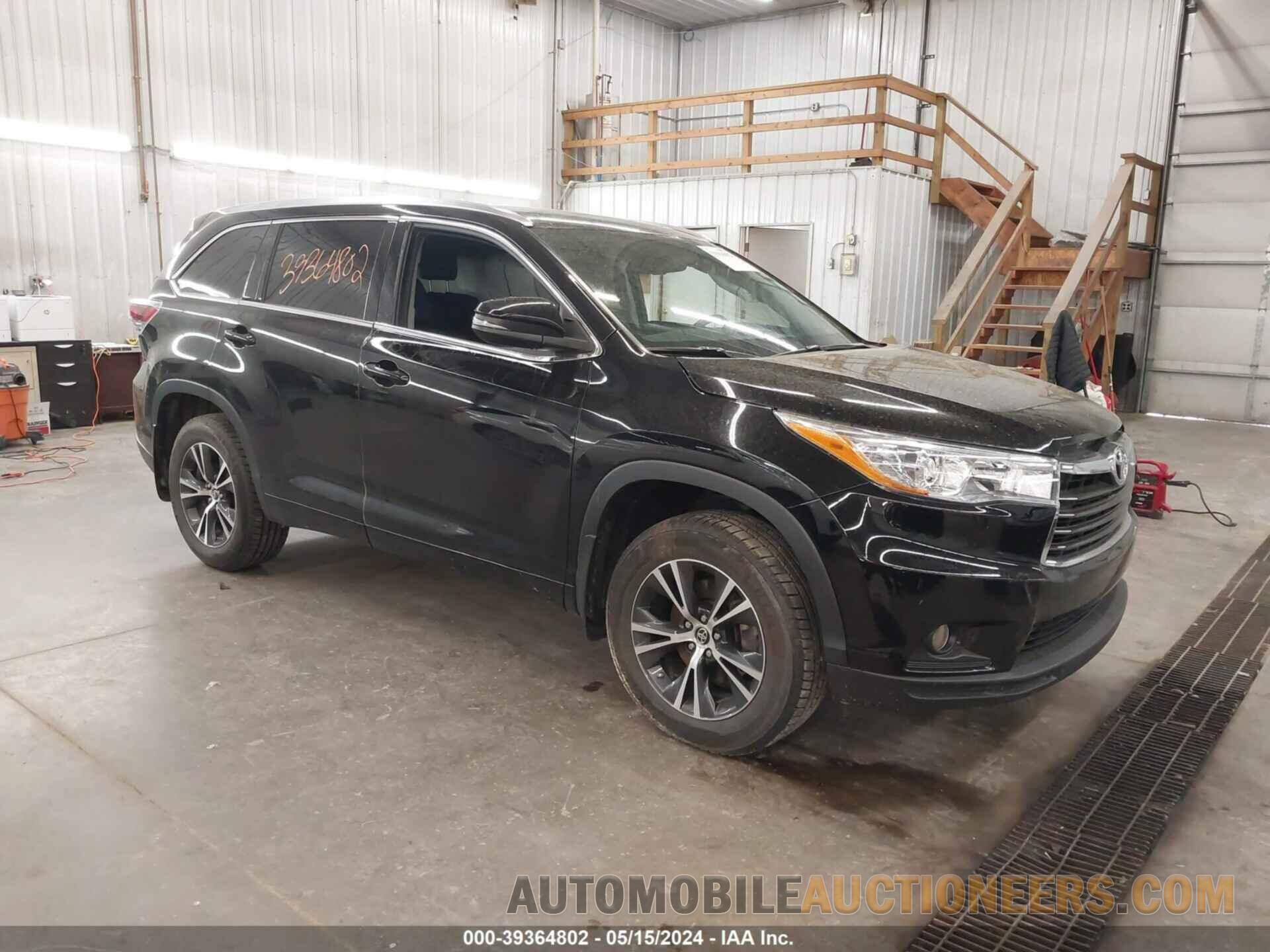 5TDJKRFH9GS253177 TOYOTA HIGHLANDER 2016