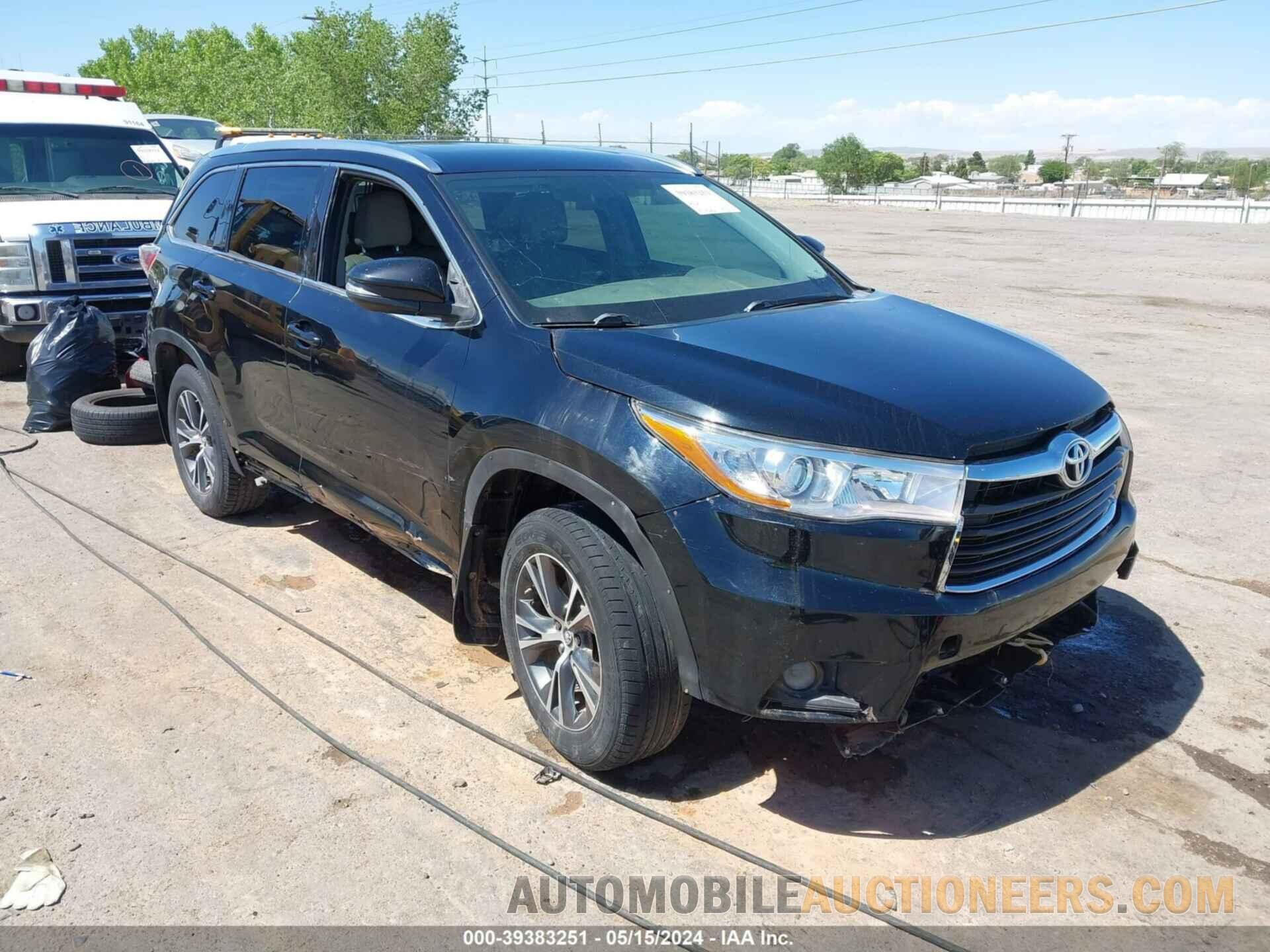 5TDJKRFH9GS258394 TOYOTA HIGHLANDER 2016