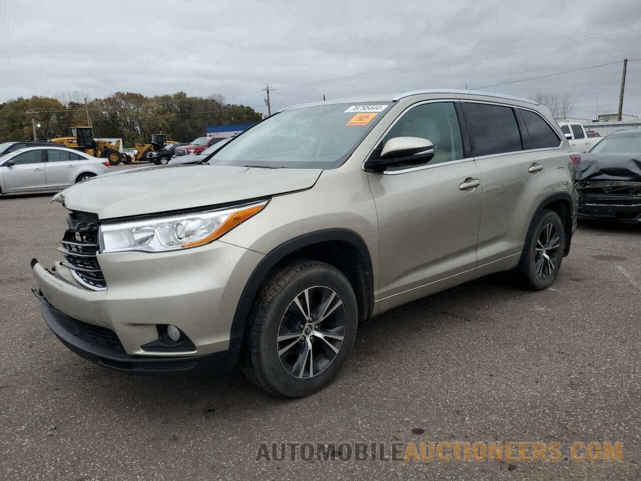 5TDJKRFH9GS262283 TOYOTA HIGHLANDER 2016