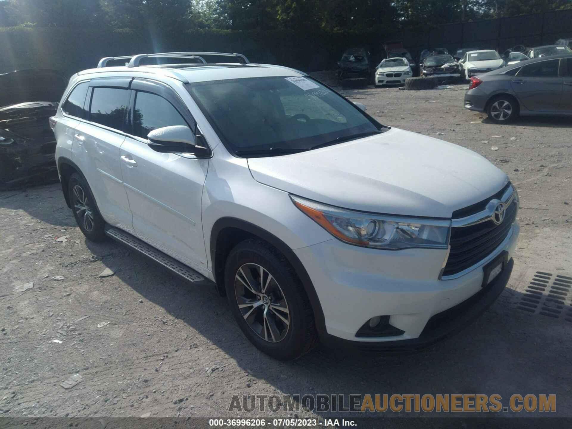 5TDJKRFH9GS269007 TOYOTA HIGHLANDER 2016