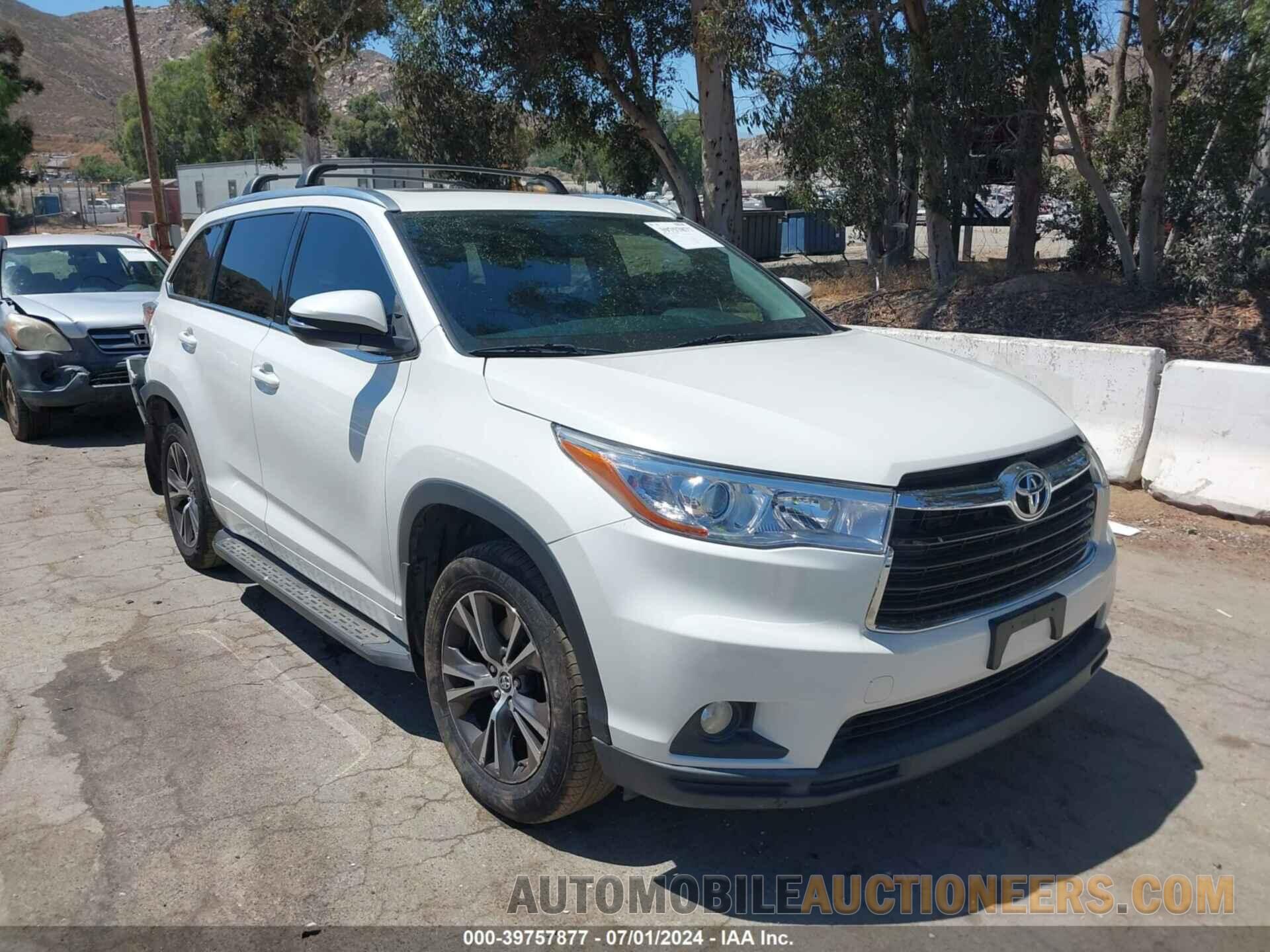 5TDJKRFH9GS272912 TOYOTA HIGHLANDER 2016