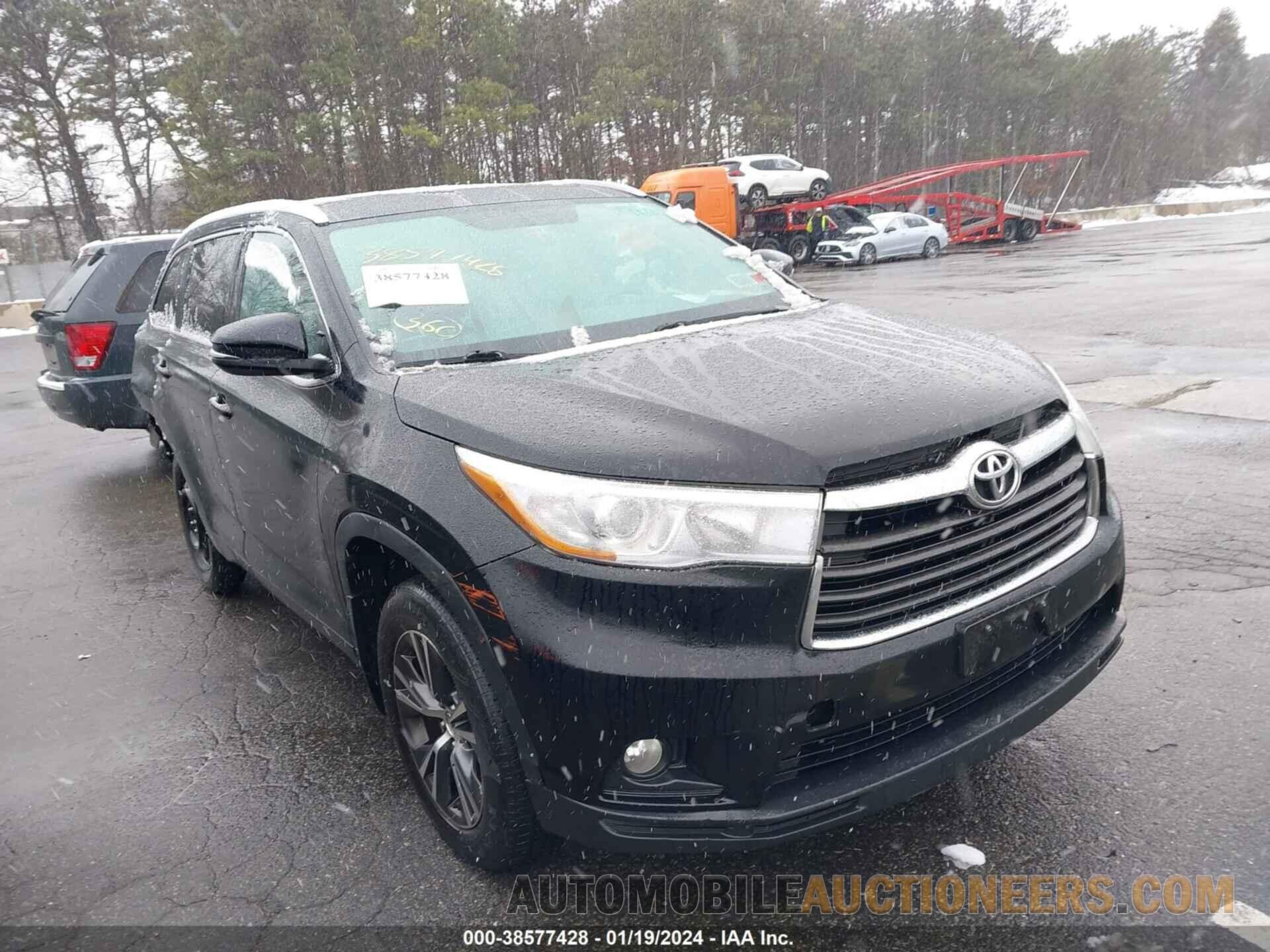 5TDJKRFH9GS277012 TOYOTA HIGHLANDER 2016