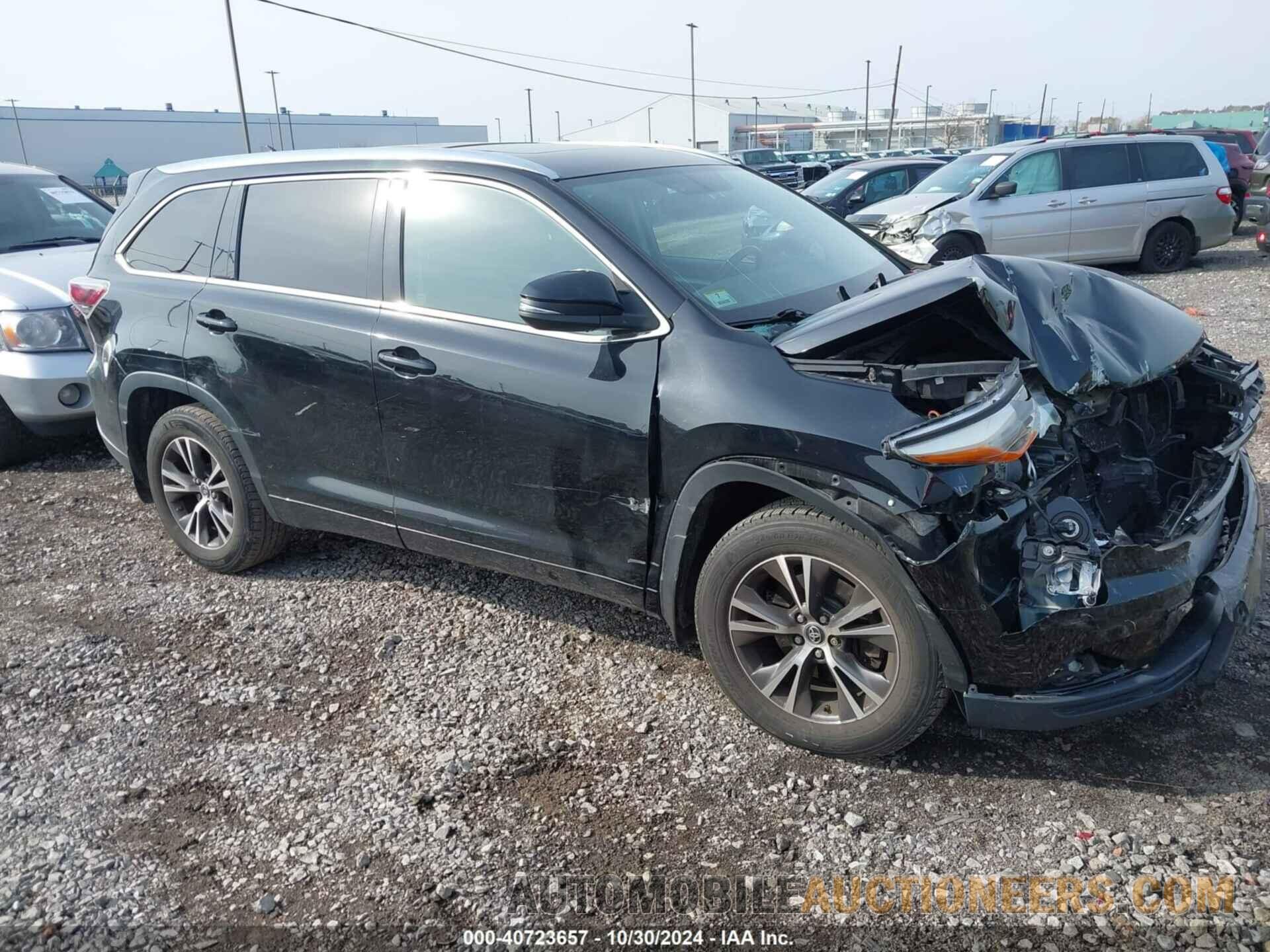 5TDJKRFH9GS286566 TOYOTA HIGHLANDER 2016