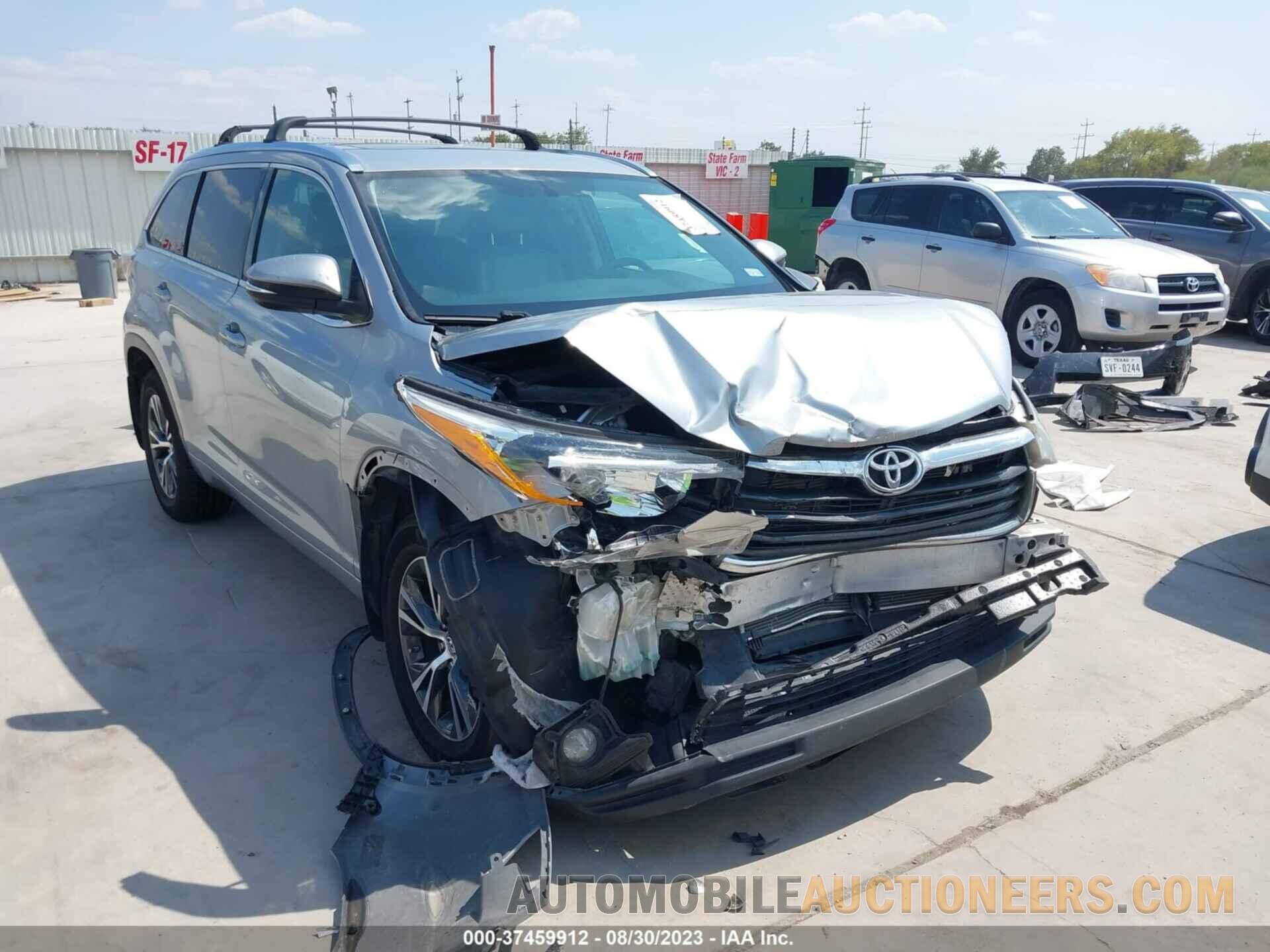 5TDJKRFH9GS290536 TOYOTA HIGHLANDER 2016